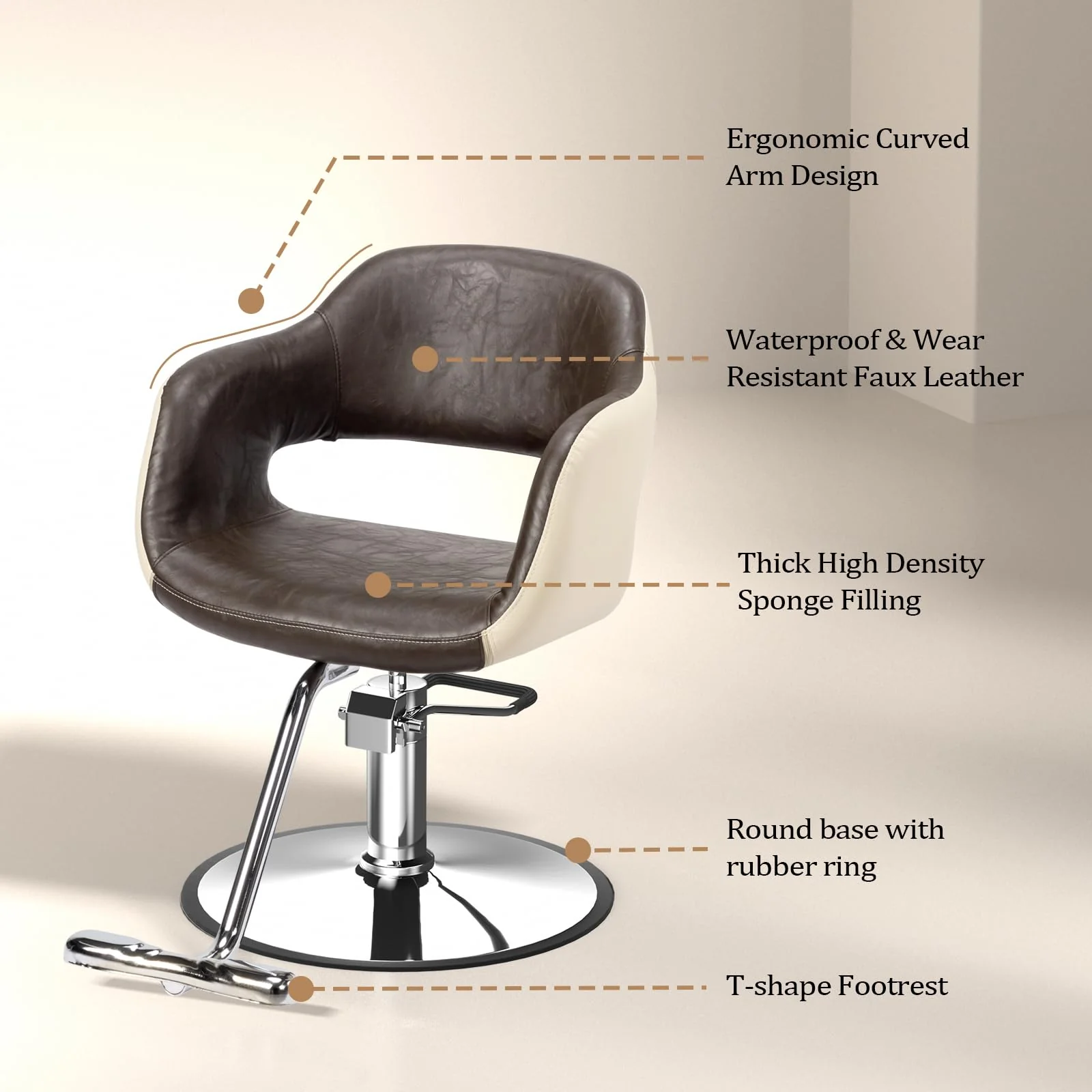 OmySalon SC3011 Heavy Duty 360° Swivel Hydraulic Styling Chair - Image 15