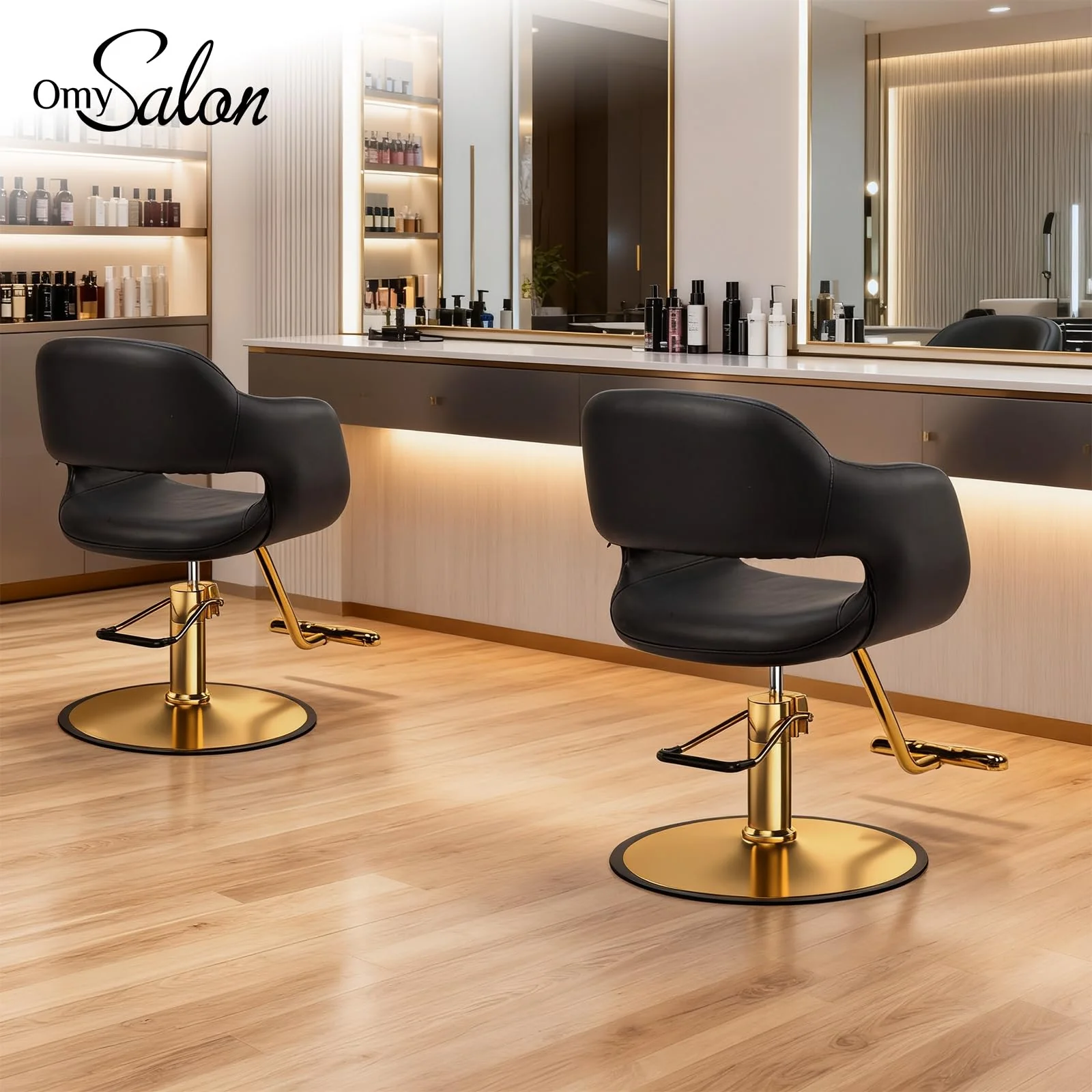 OmySalon SC3011 Heavy Duty 360° Swivel Hydraulic Styling Chair - Image 2