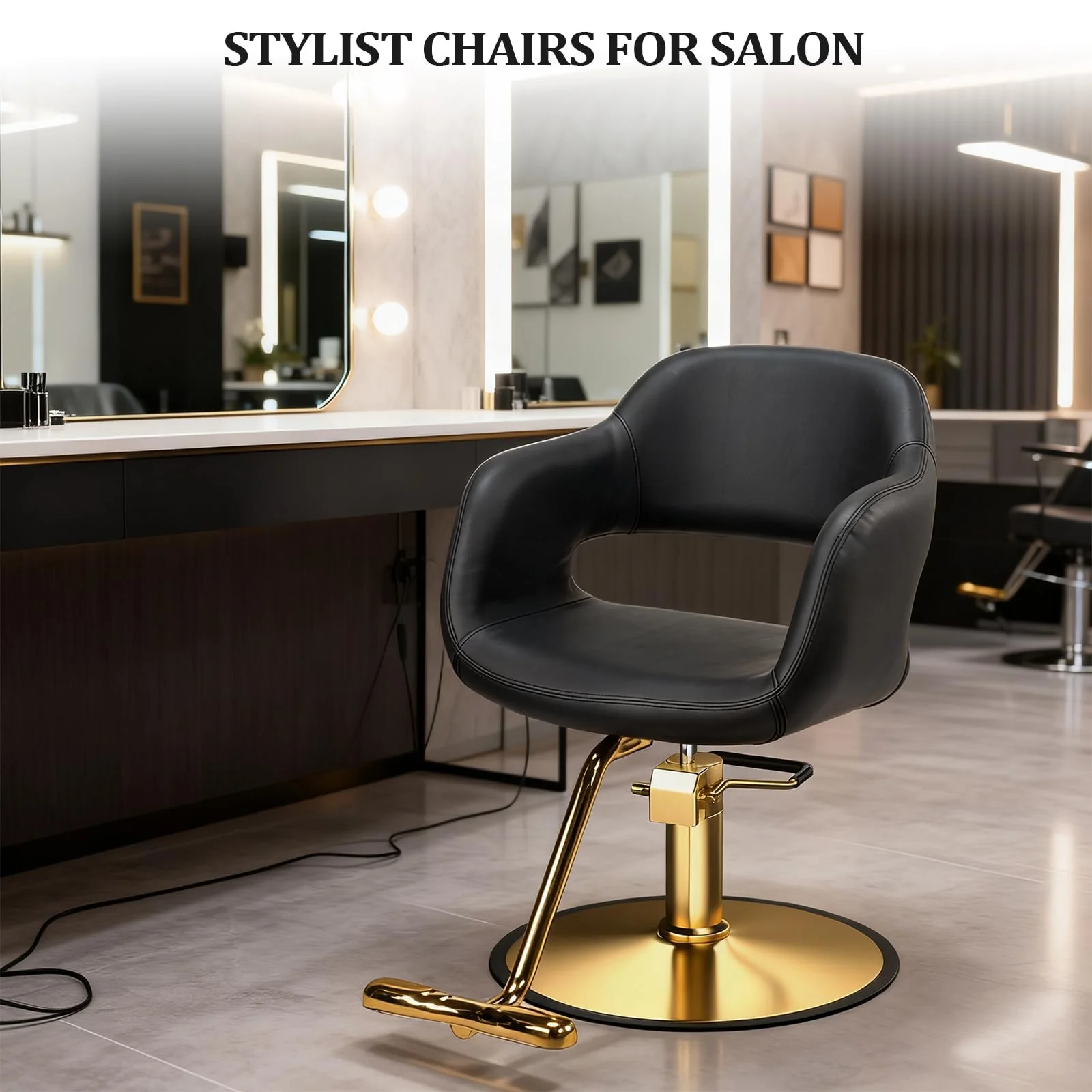 OmySalon SC3011 Heavy Duty 360° Swivel Hydraulic Styling Chair - Image 8