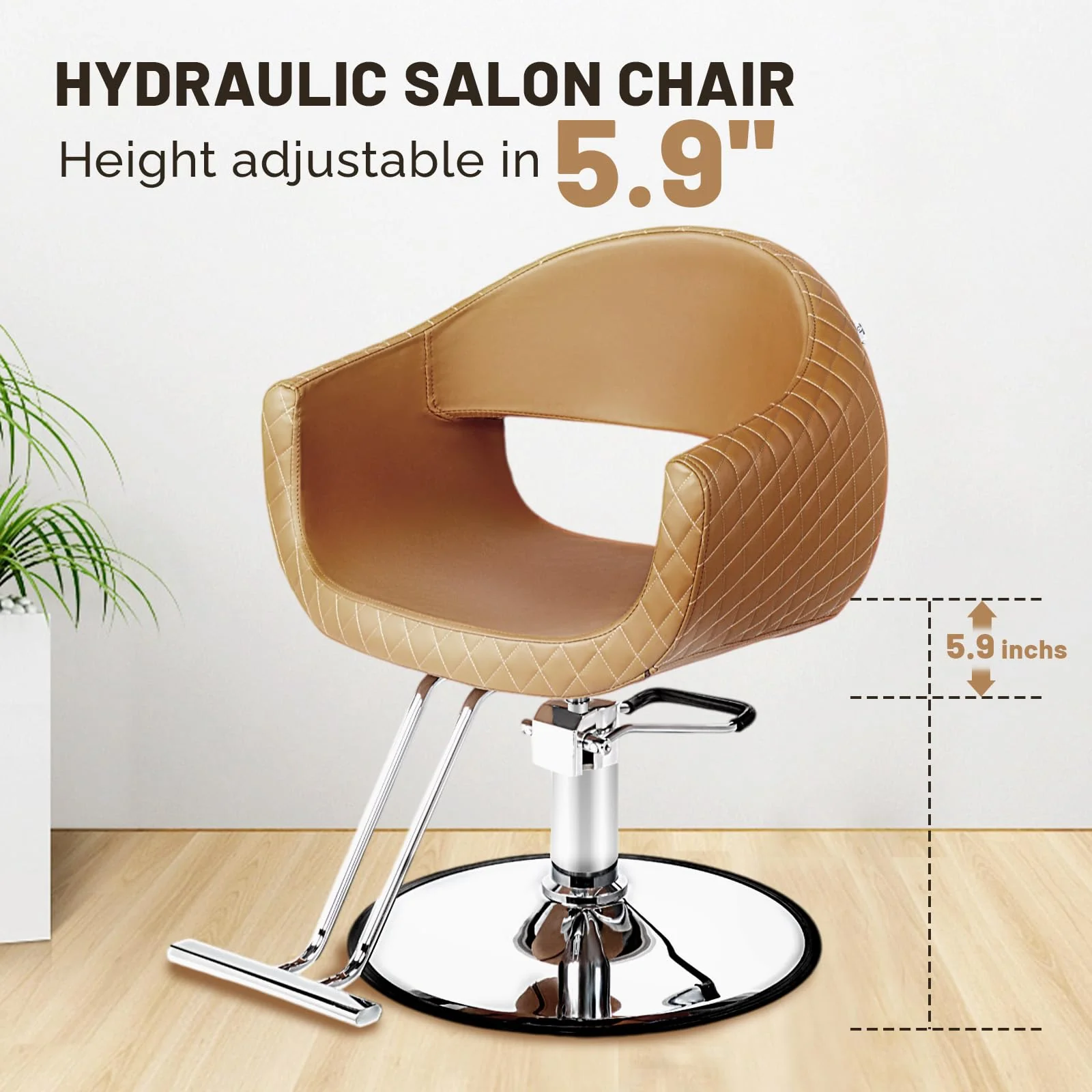 OmySalon SC3201 Eye-catching Rhombus Stitch Pattern Extra Wide Seat Hair Stylist Salon Chair - Image 23