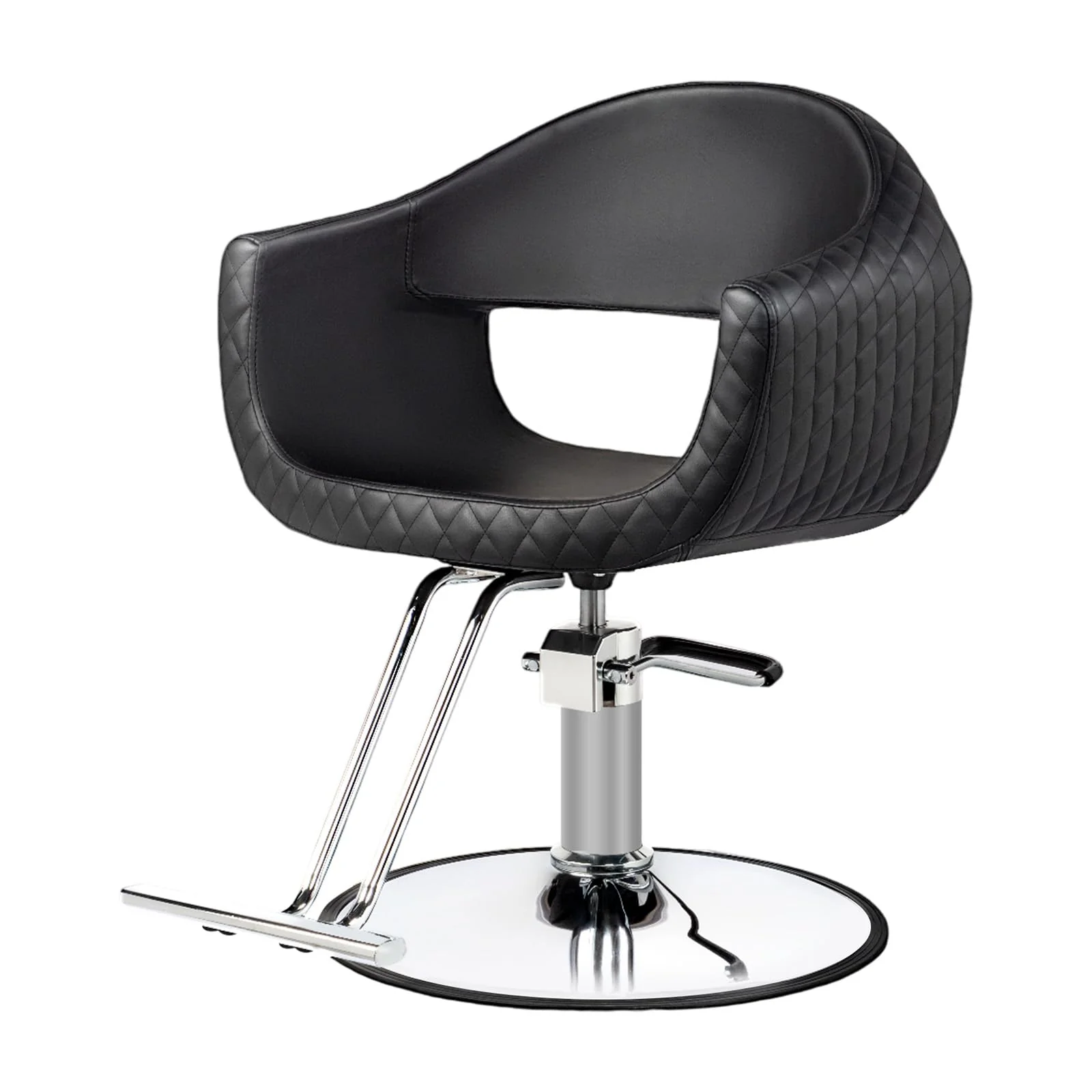 OmySalon SC3201 Eye-catching Rhombus Stitch Pattern Extra Wide Seat Hair Stylist Salon Chair - Image 9