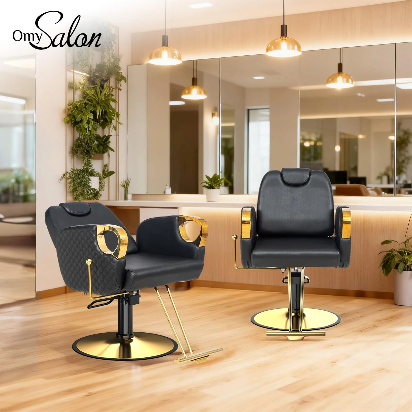 OmySalon SC3601 All Purpose Heavy Duty Hydraulic Reclining Salon Chair w/Headrest - Image 11