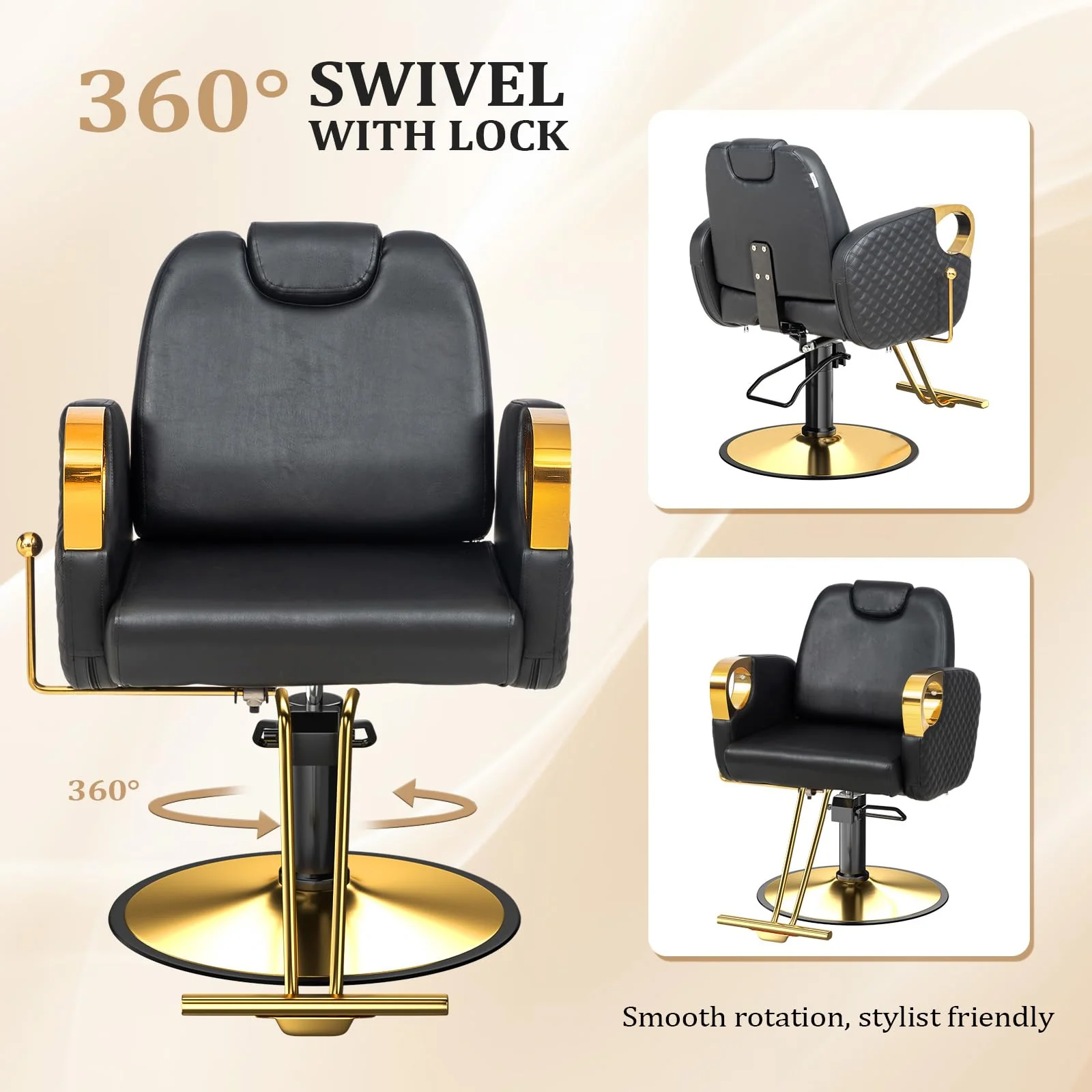 OmySalon SC3601 All Purpose Heavy Duty Hydraulic Reclining Salon Chair w/Headrest - Image 15