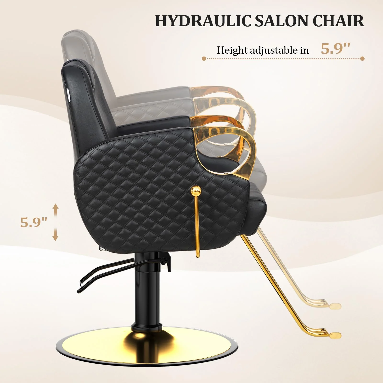 OmySalon SC3601 All Purpose Heavy Duty Hydraulic Reclining Salon Chair w/Headrest - Image 16