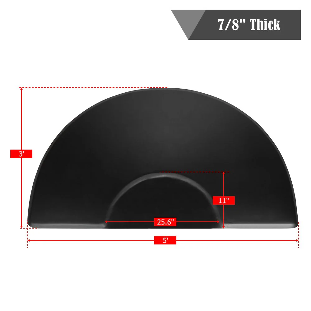OmySalon 3' x 5' Anti Fatigue Mat Circular Salon Mat for Hair Stylist - Image 4