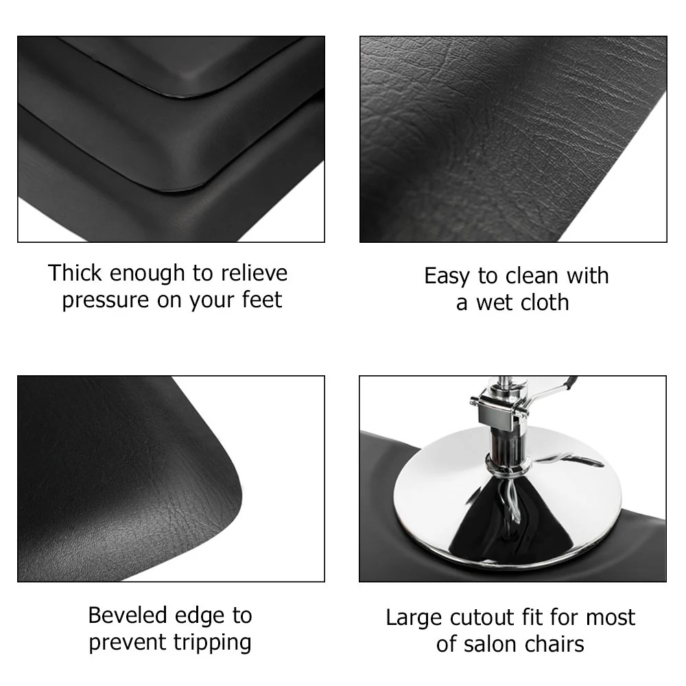 OmySalon 3' x 5' Anti Fatigue Mat Circular Salon Mat for Hair Stylist - Image 5