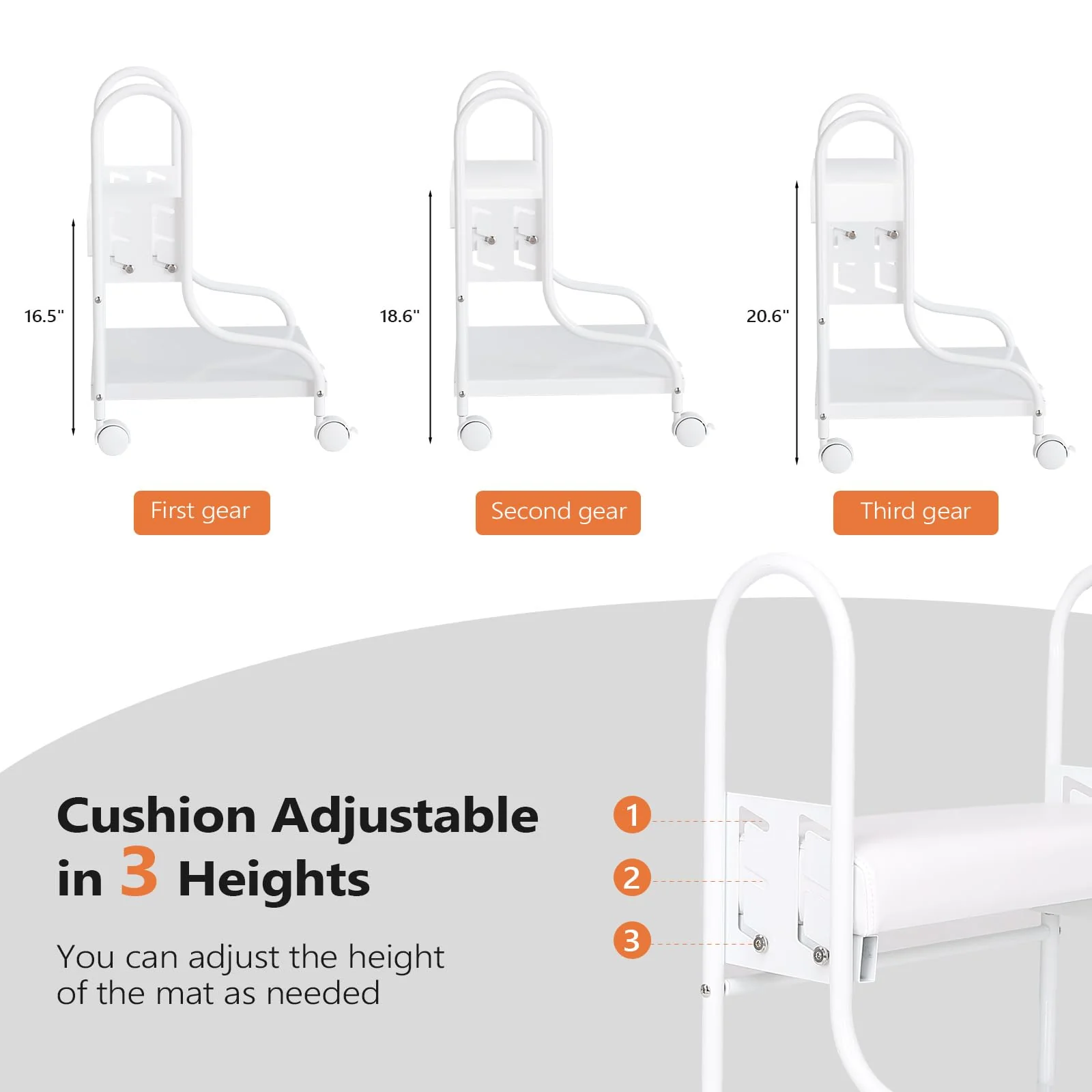 OmySalon SFBC Portable Adjustable Height Pedicure Foot Bath Trolley Cart - Image 13