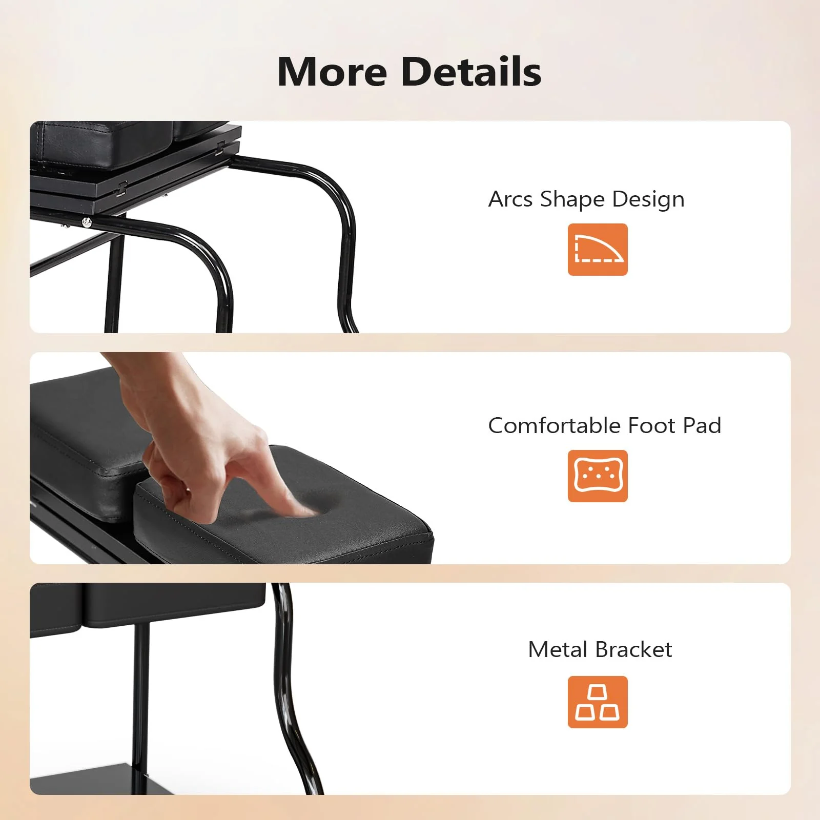 OmySalon SFBCM Portable Foot Bath Pedicure Trolley Cart with Foldable Board - Image 4