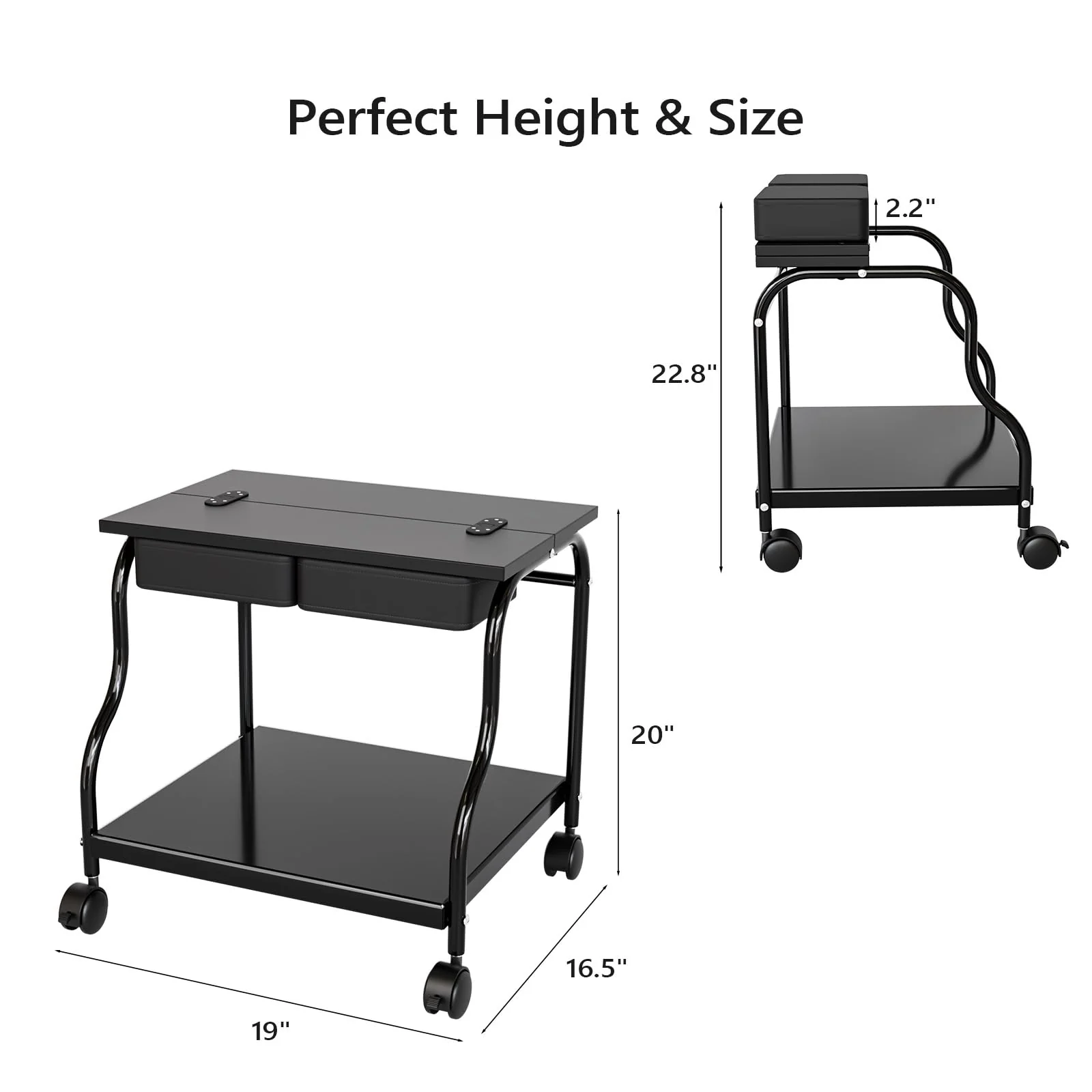 OmySalon SFBCM Portable Foot Bath Pedicure Trolley Cart with Foldable Board - Image 9