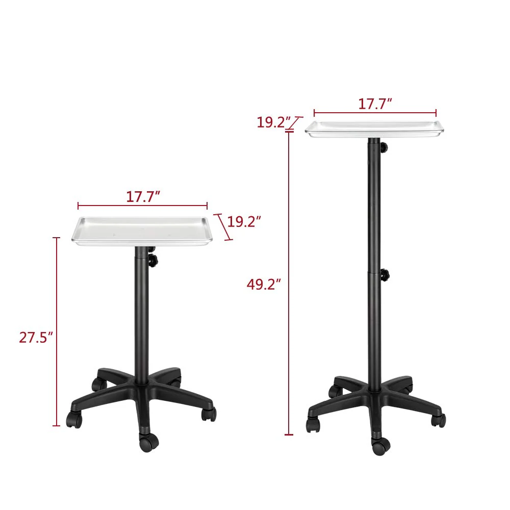 OmySalon ST Height Adjustable Rolling Salon Tray Trolley Cart on Wheels - Image 5