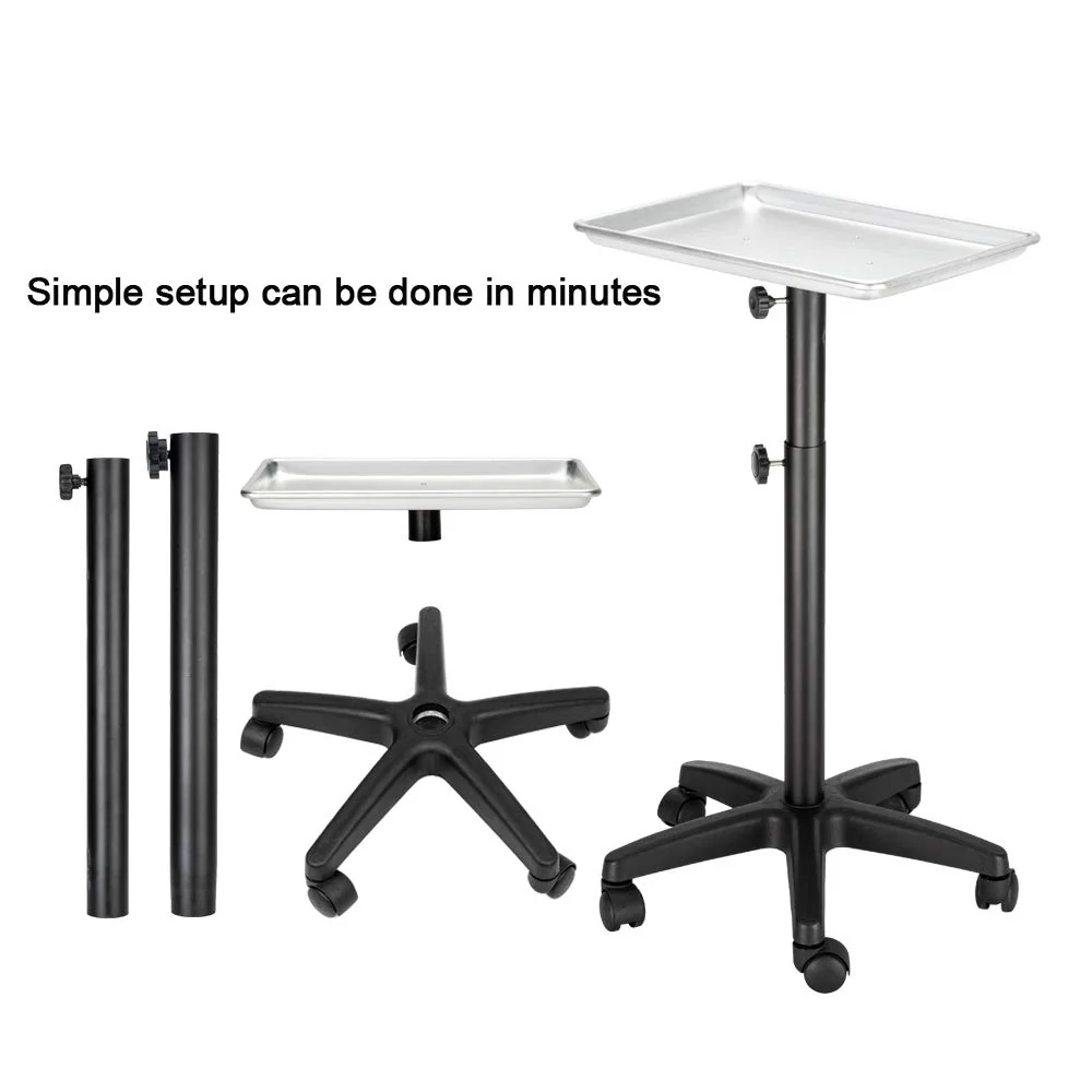 OmySalon ST Height Adjustable Rolling Salon Tray Trolley Cart on Wheels - Image 9