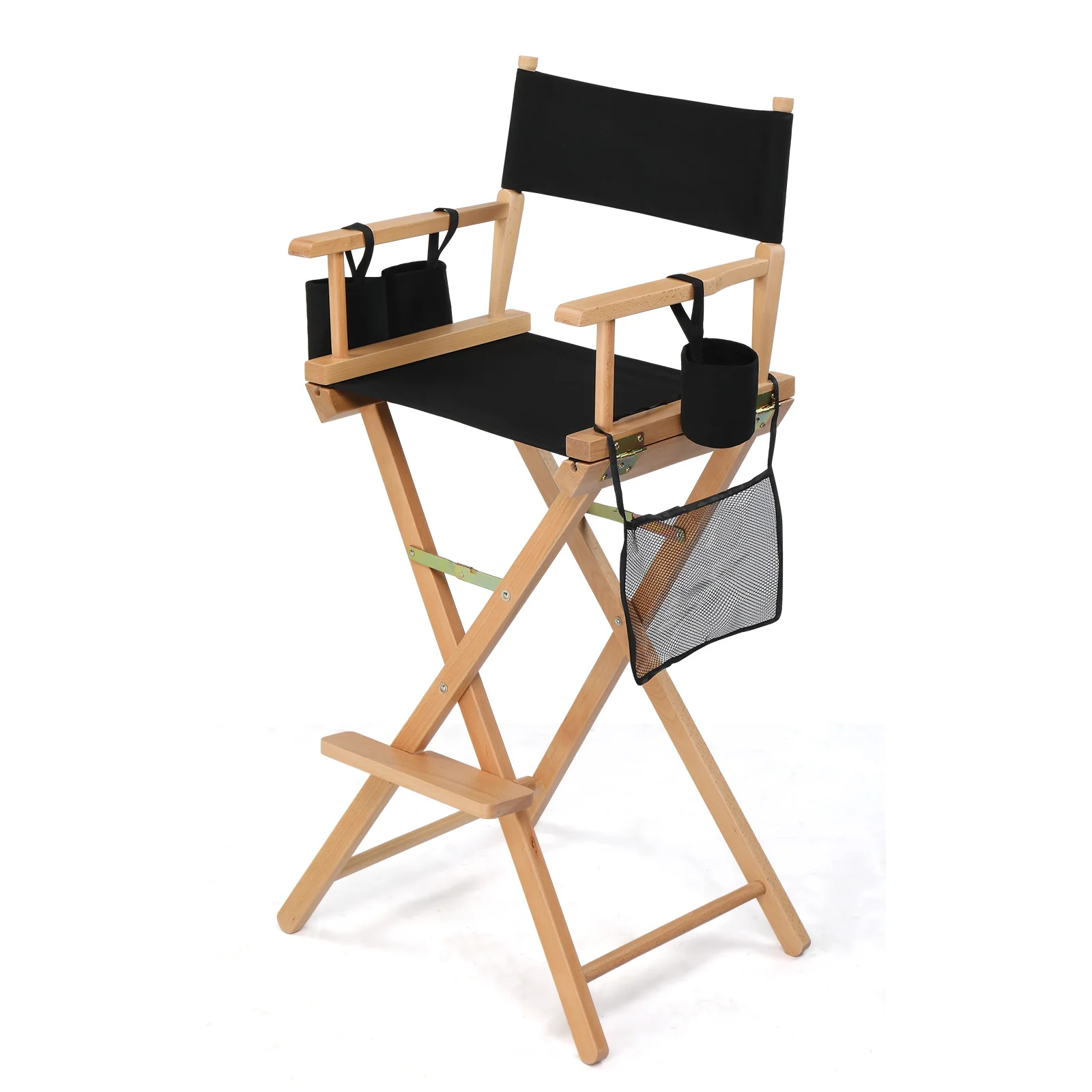 OmySalon Upgraded 31in Director Chair Folding Artist Makeup Chair with Storage Side Bags Replacement Cover Canvas - Image 12