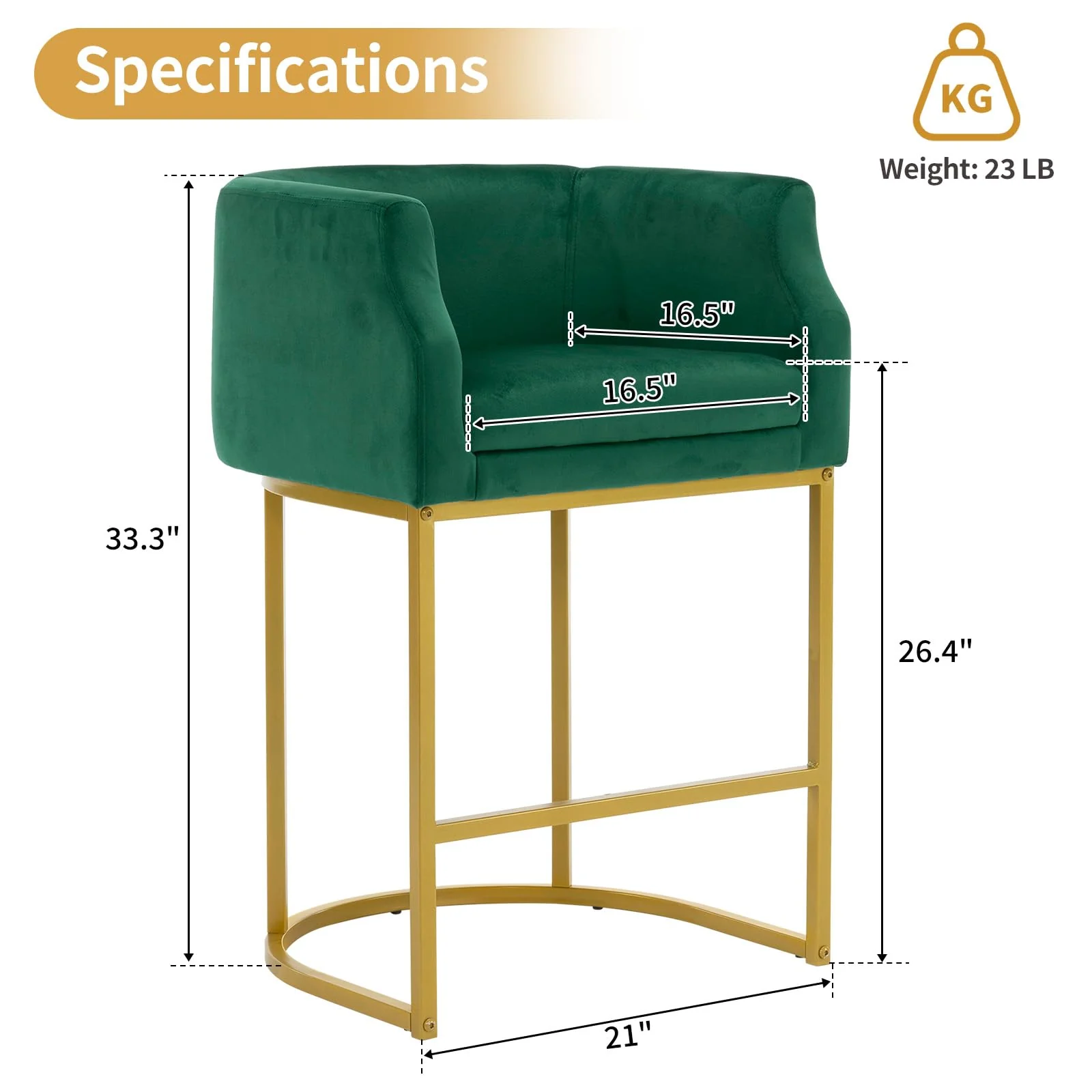 OmySalon Velvet Vanity Manicure Chair Chair with High Gold Metal Support & Comfotable Armrest - Image 13