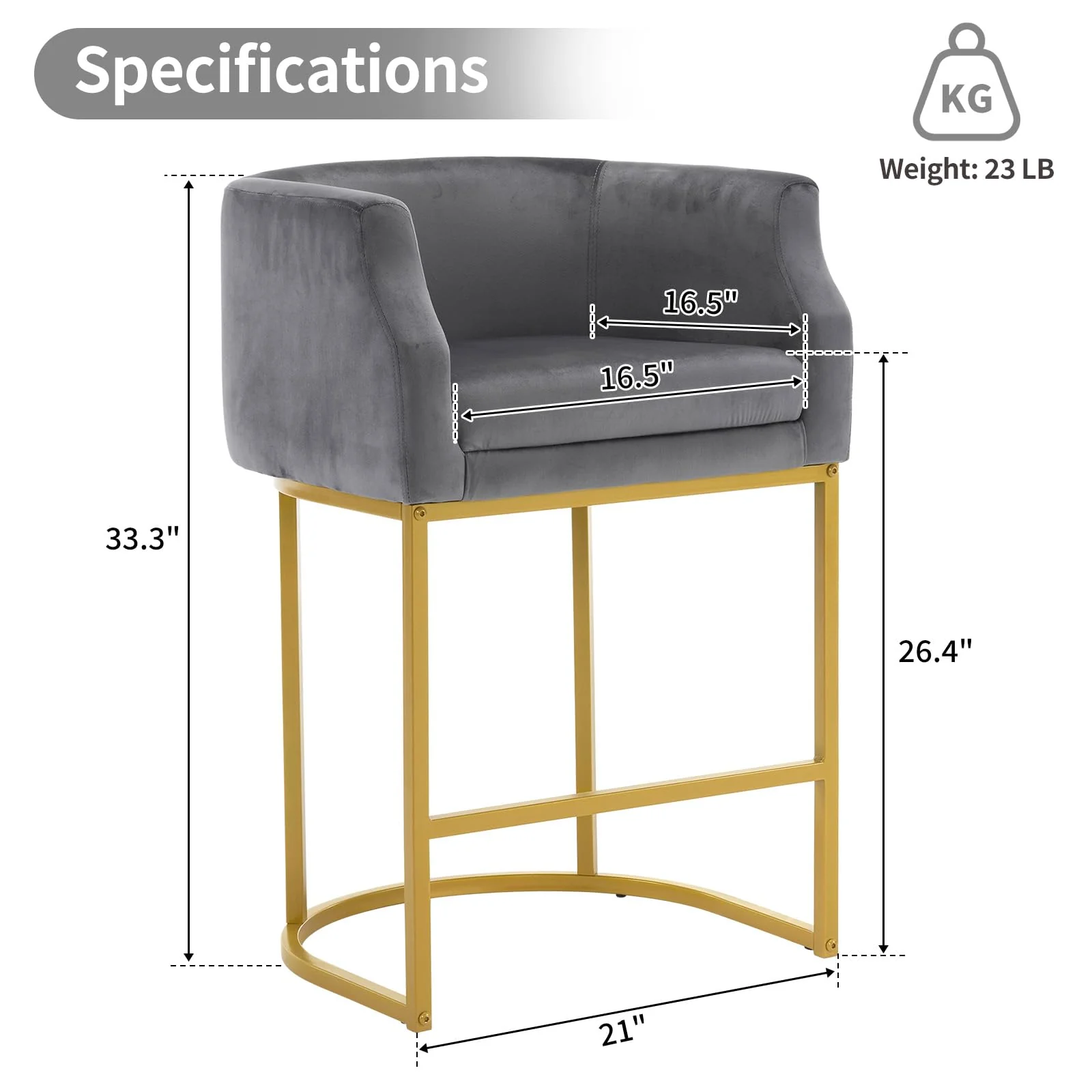 OmySalon Velvet Vanity Manicure Chair Chair with High Gold Metal Support & Comfotable Armrest - Image 22