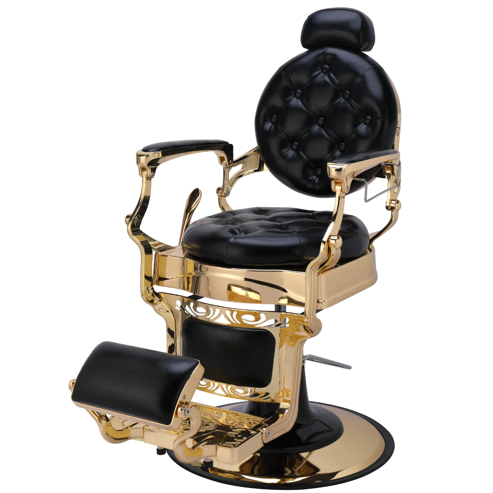 OmySalon BC1101 Vintage Style Heavy Duty Hydraulic Recline Barber Chair - Image 12