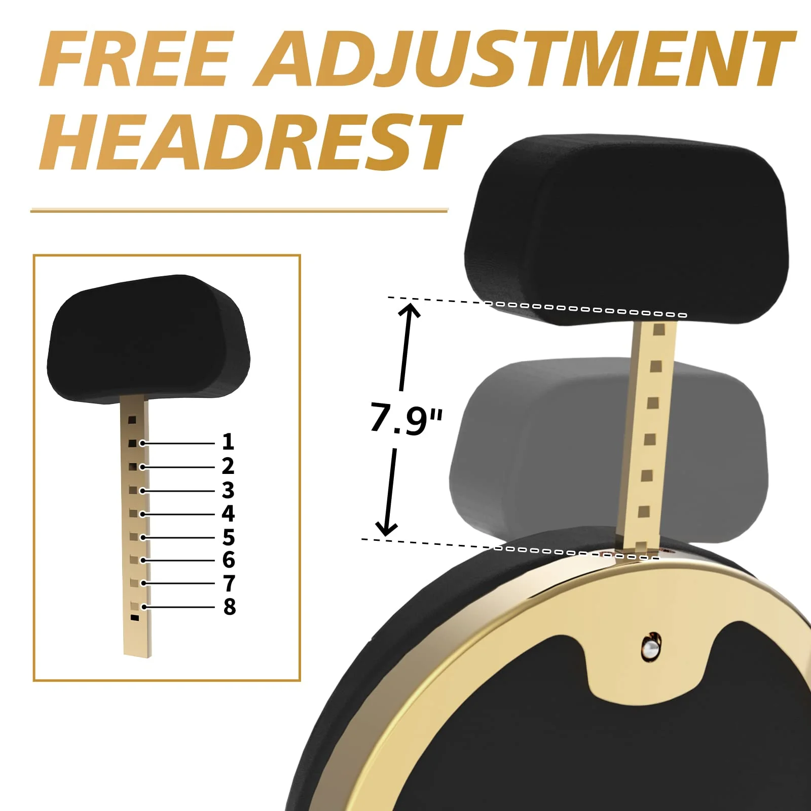 OmySalon BC1101 Vintage Style Heavy Duty Hydraulic Recline Barber Chair - Image 18
