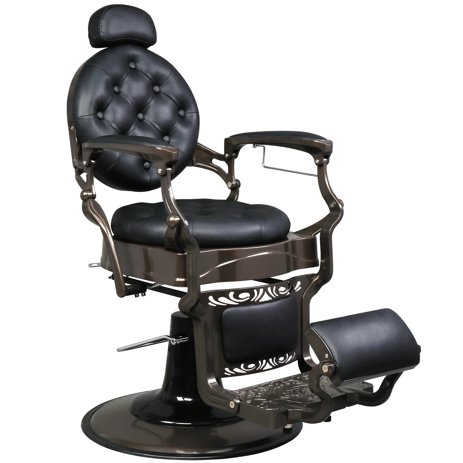 OmySalon BC1101 Vintage Style Heavy Duty Hydraulic Recline Barber Chair - Image 27