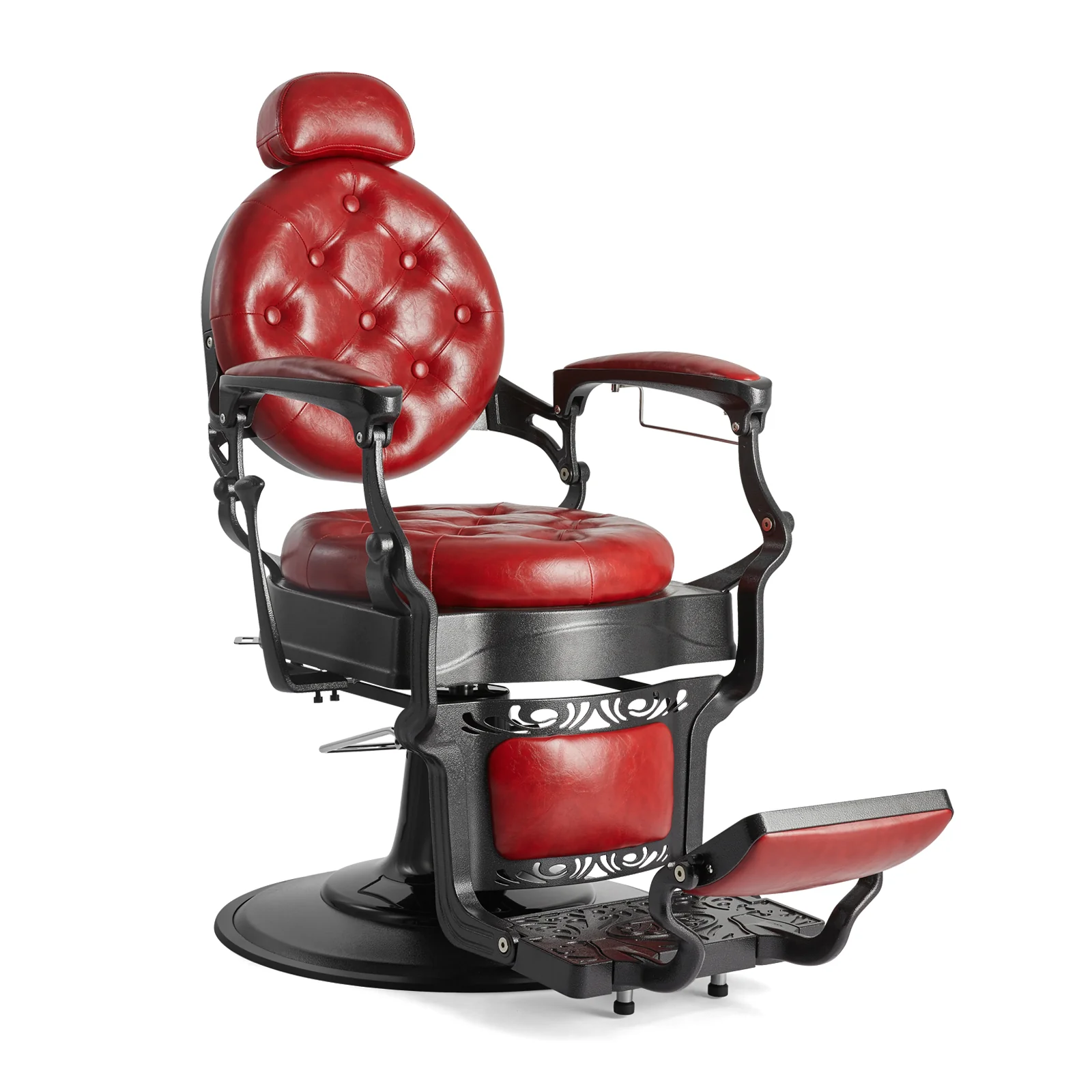 OmySalon BC1101 Vintage Style Heavy Duty Hydraulic Recline Barber Chair - Image 30