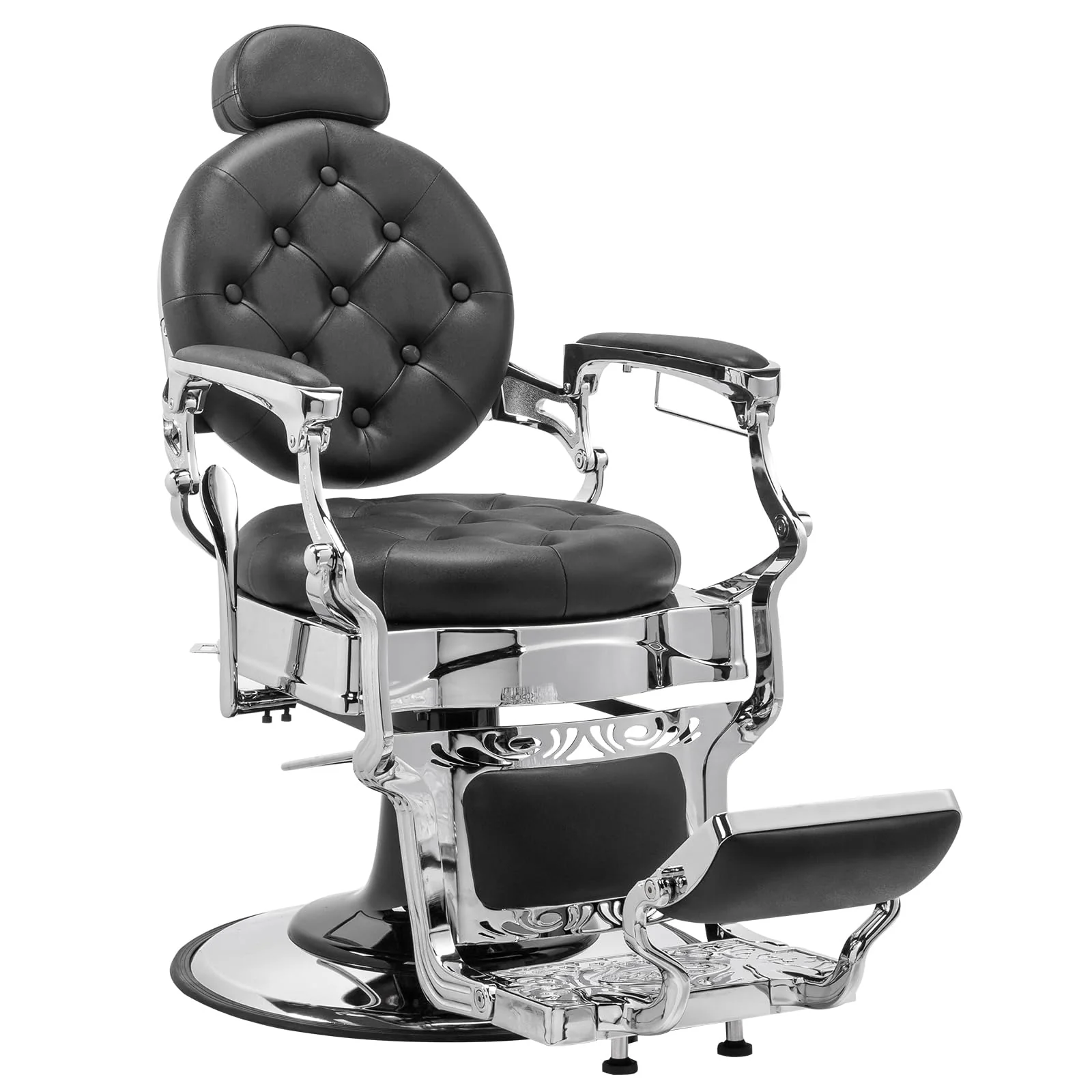 OmySalon BC1101 Vintage Style Heavy Duty Hydraulic Recline Barber Chair - Image 40