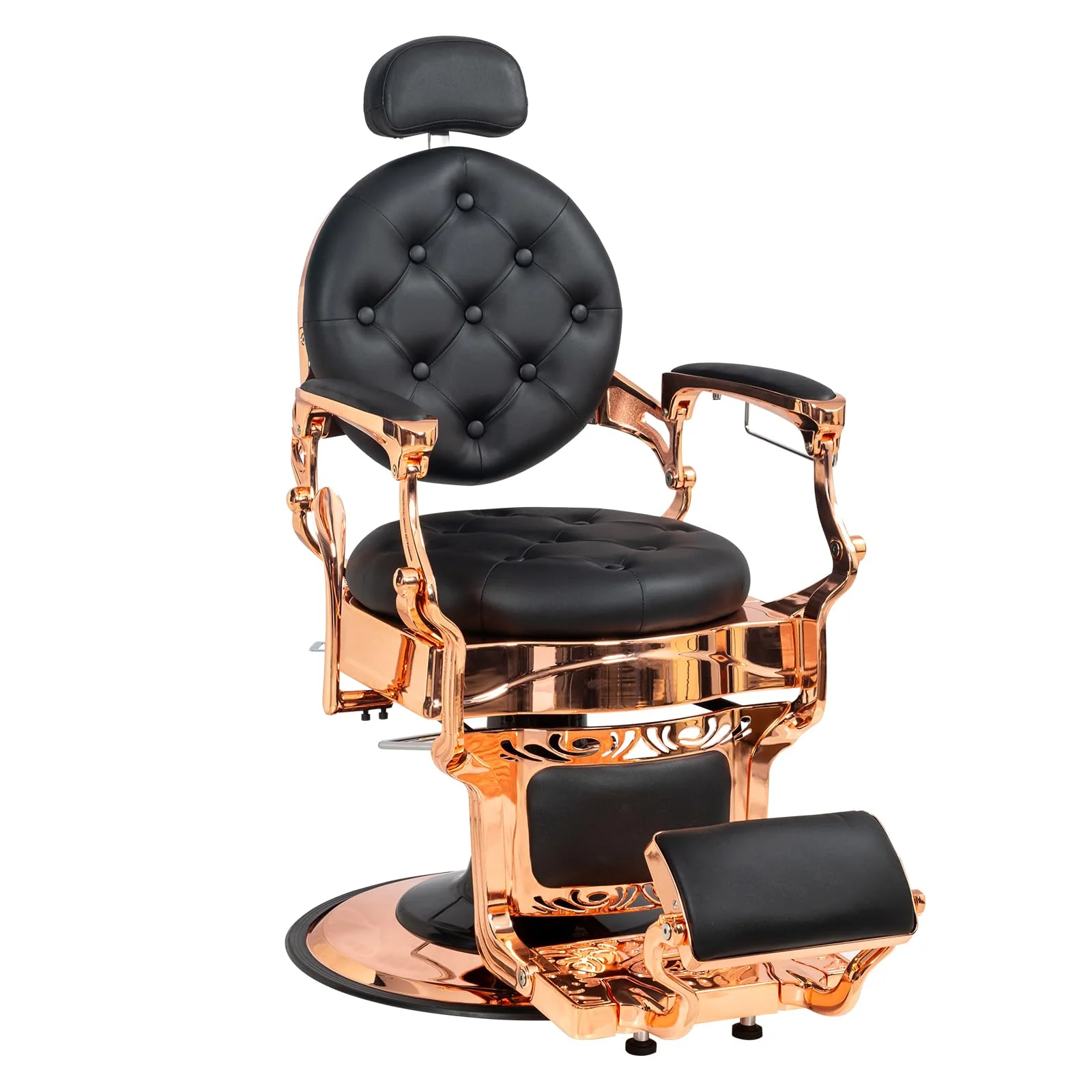 OmySalon BC1101 Vintage Style Heavy Duty Hydraulic Recline Barber Chair - Image 48