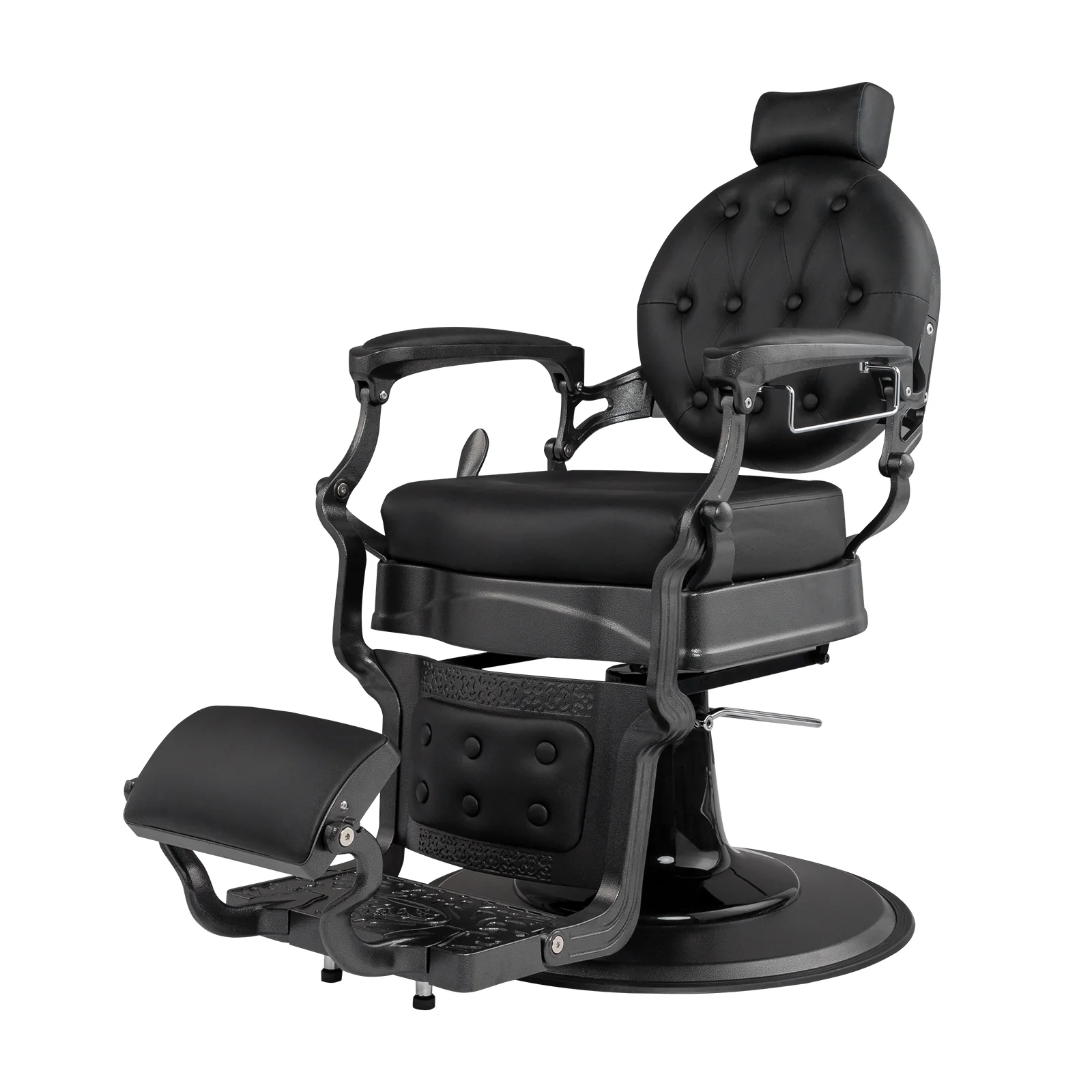 OmySalon BC1601 Vintage Style Heavy Duty Hydraulic Recline Barber Chair - Image 14