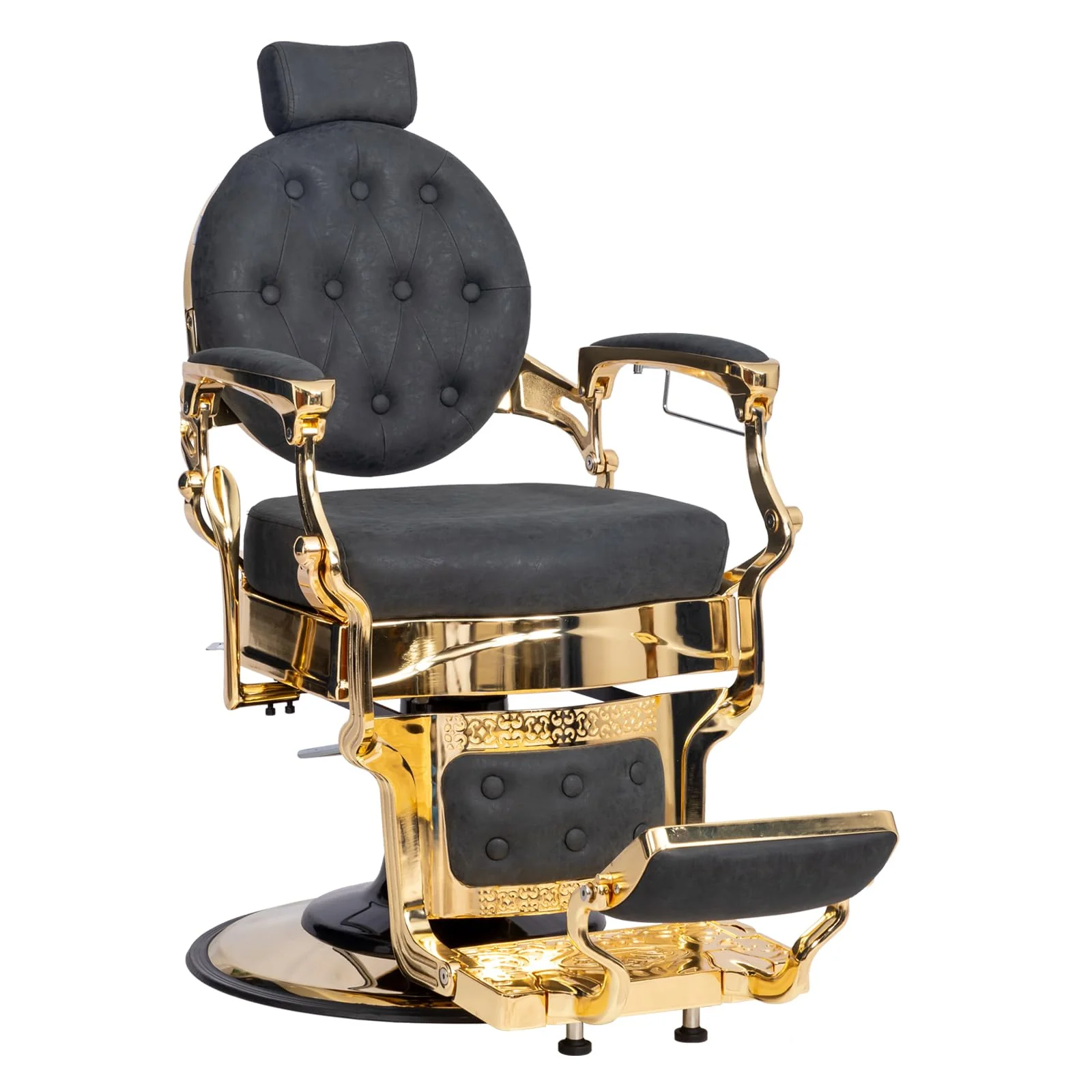 OmySalon BC1601 Vintage Style Heavy Duty Hydraulic Recline Barber Chair - Image 23
