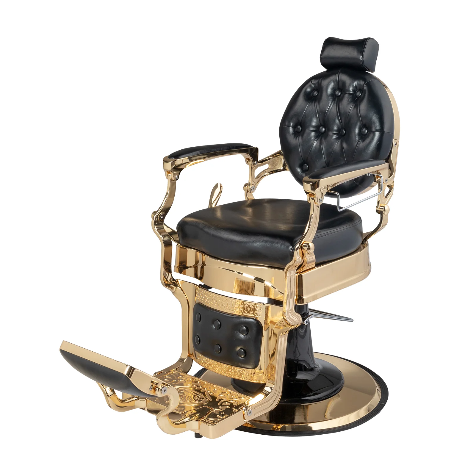 OmySalon BC1601 Vintage Style Heavy Duty Hydraulic Recline Barber Chair - Image 3