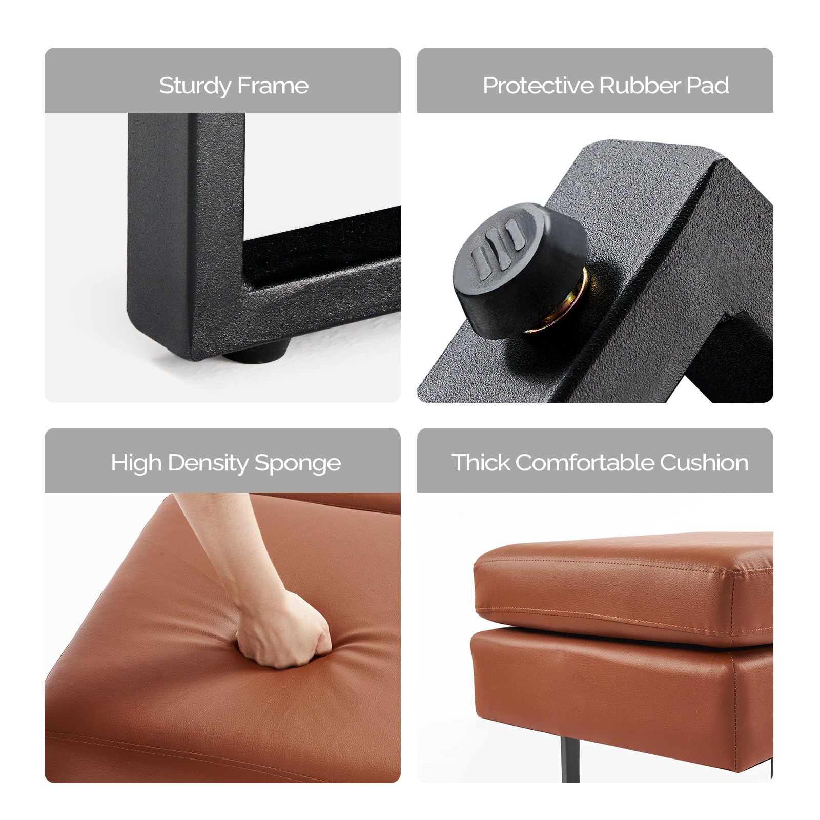 OmySalon WB Modern Reception Waiting Room Bench Chair with Thickened Iron Leg for Beauty Barber Salon SPA Office - Image 21
