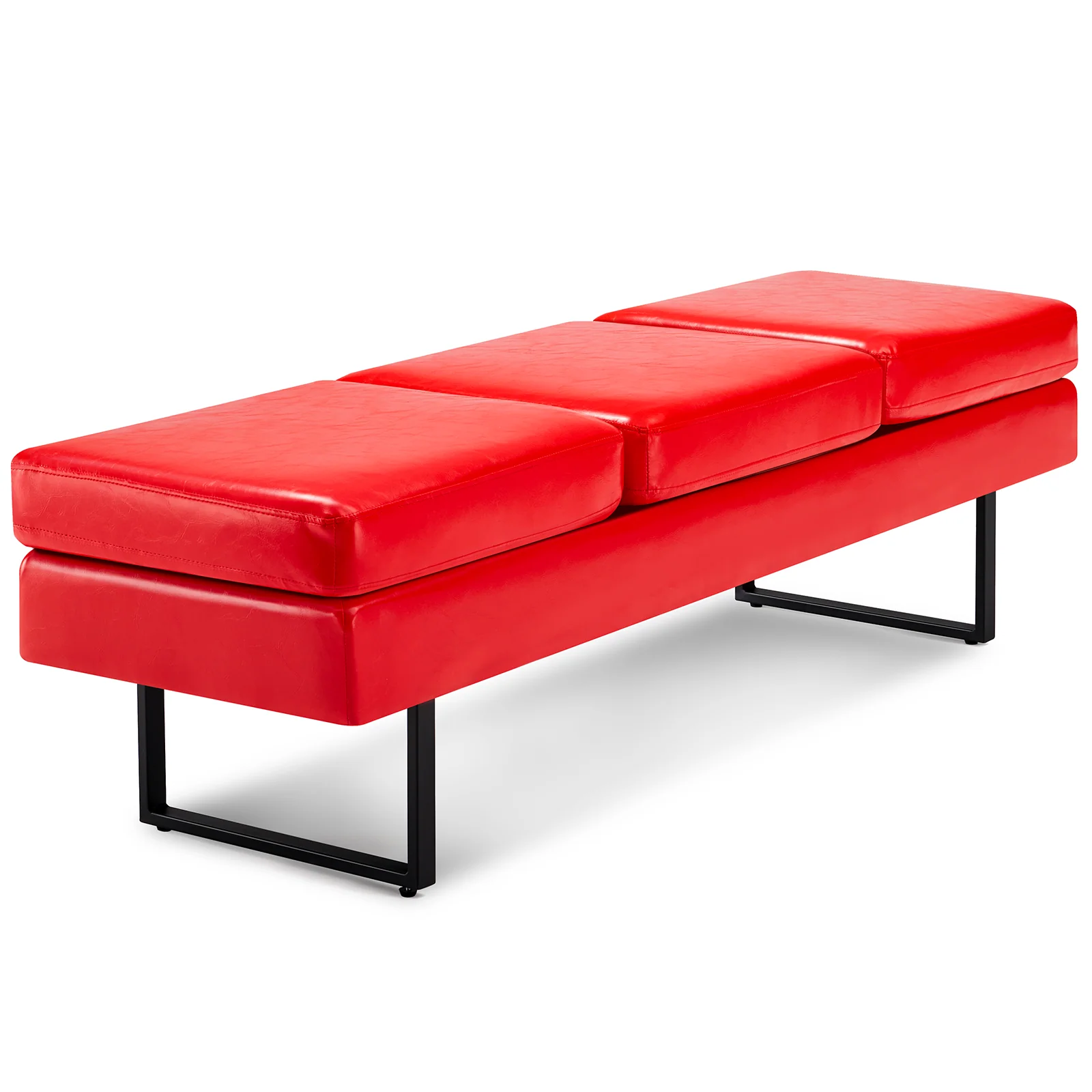 OmySalon WB Modern Reception Waiting Room Bench Chair with Thickened Iron Leg for Beauty Barber Salon SPA Office - Image 9