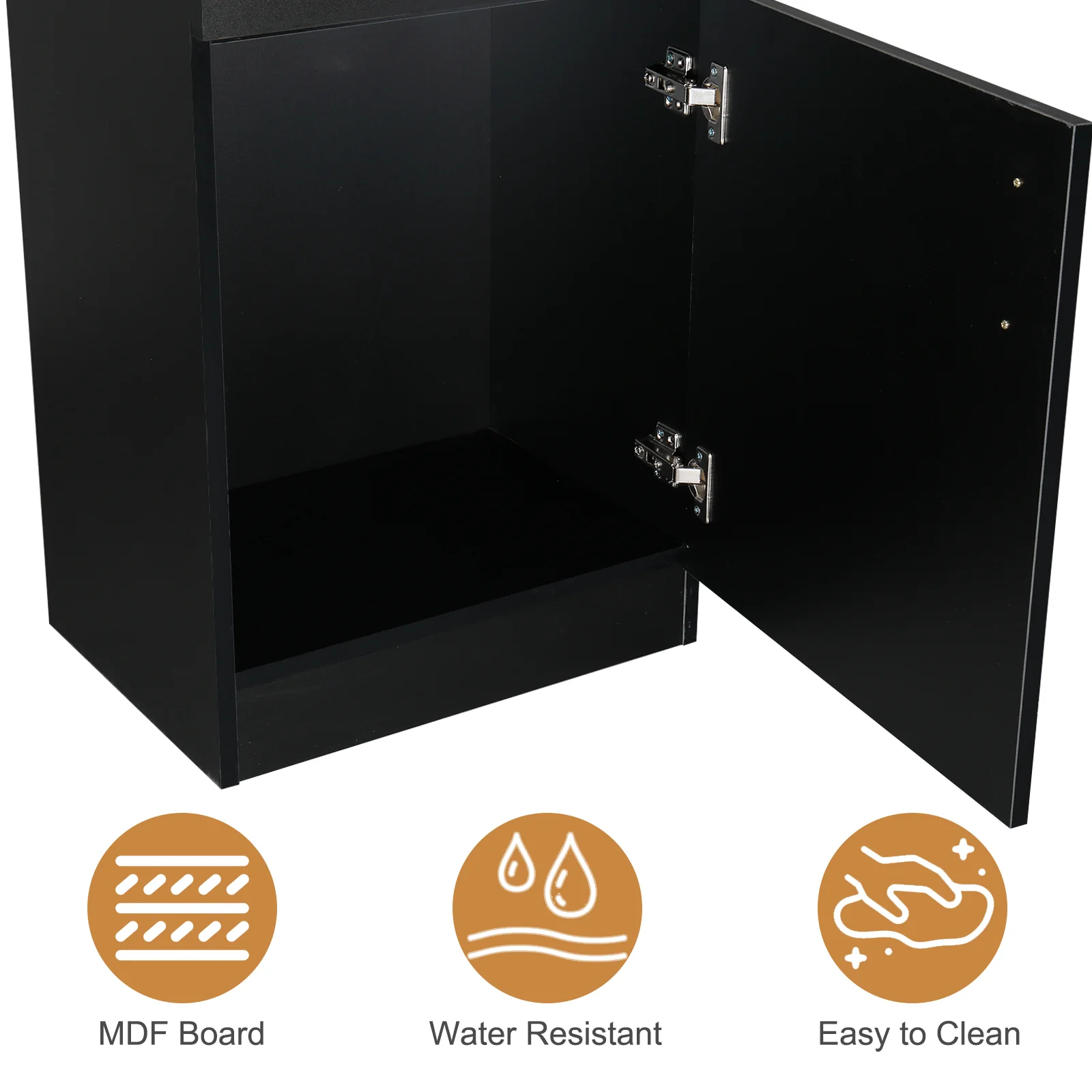 OmySalon HSC-10 Free Standing Wooden Salon Barber Station Cabinet w/2 drawers 1 Cabinet 6 Hair Dryer Holders - Image 6
