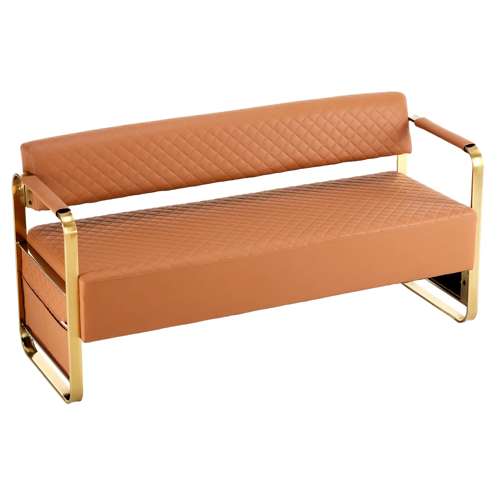 OmySalon WRB1201 57.5in Reception Waiting Room Bench Chair with Arms for Beauty Barber Salon Airport Bank - Image 10