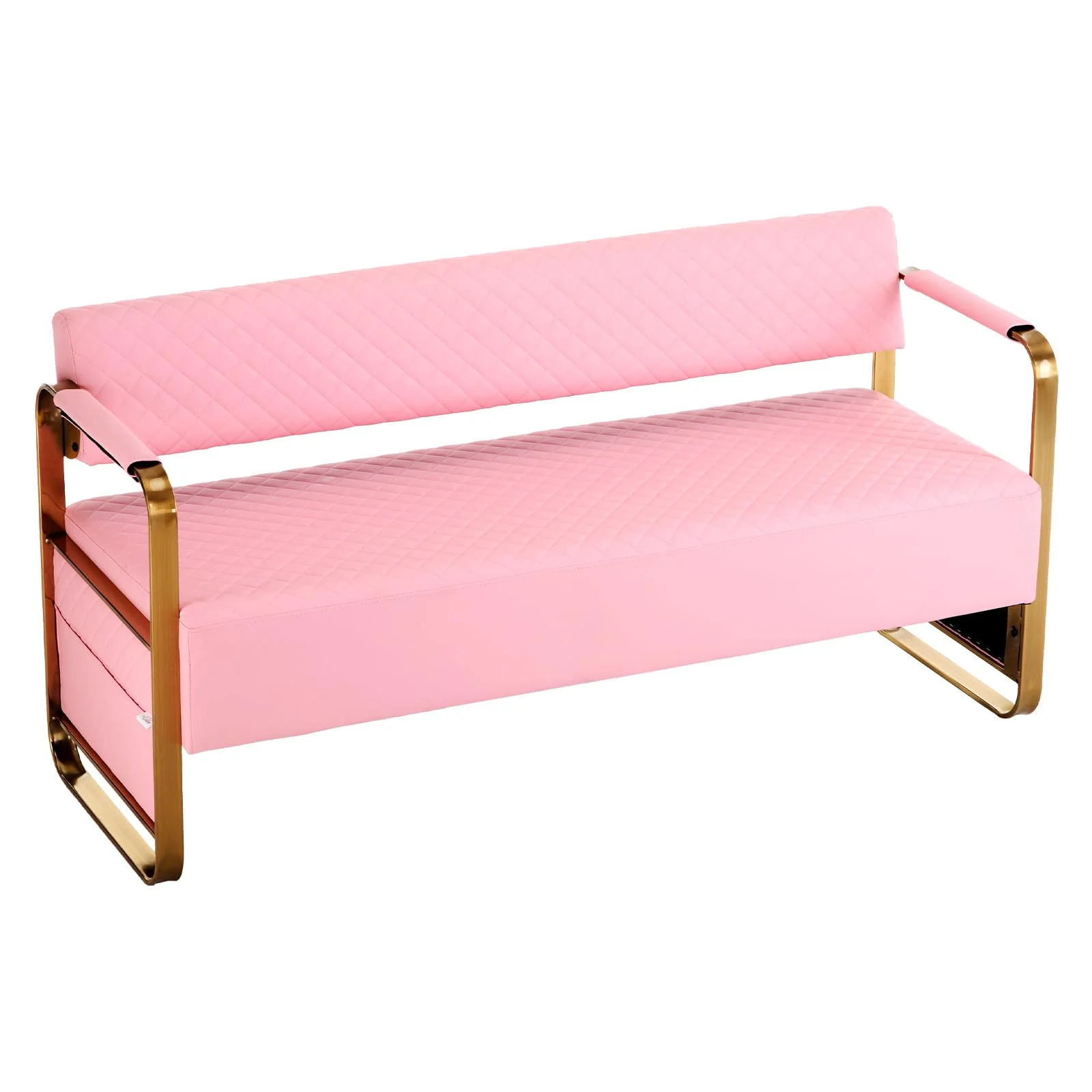 OmySalon WRB1201 57.5in Reception Waiting Room Bench Chair with Arms for Beauty Barber Salon Airport Bank - Image 19