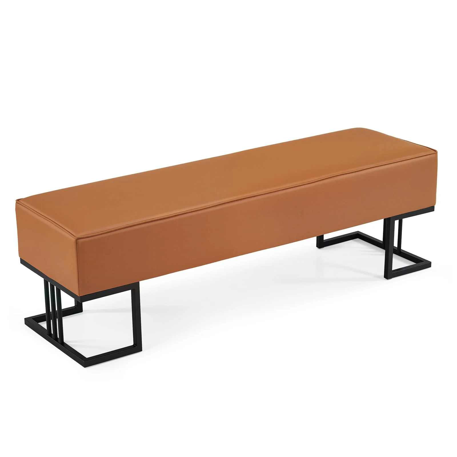 OmySalon WRB1402 55.1in Faux Leather Waiting Room Reception Bench Chair - Image 23