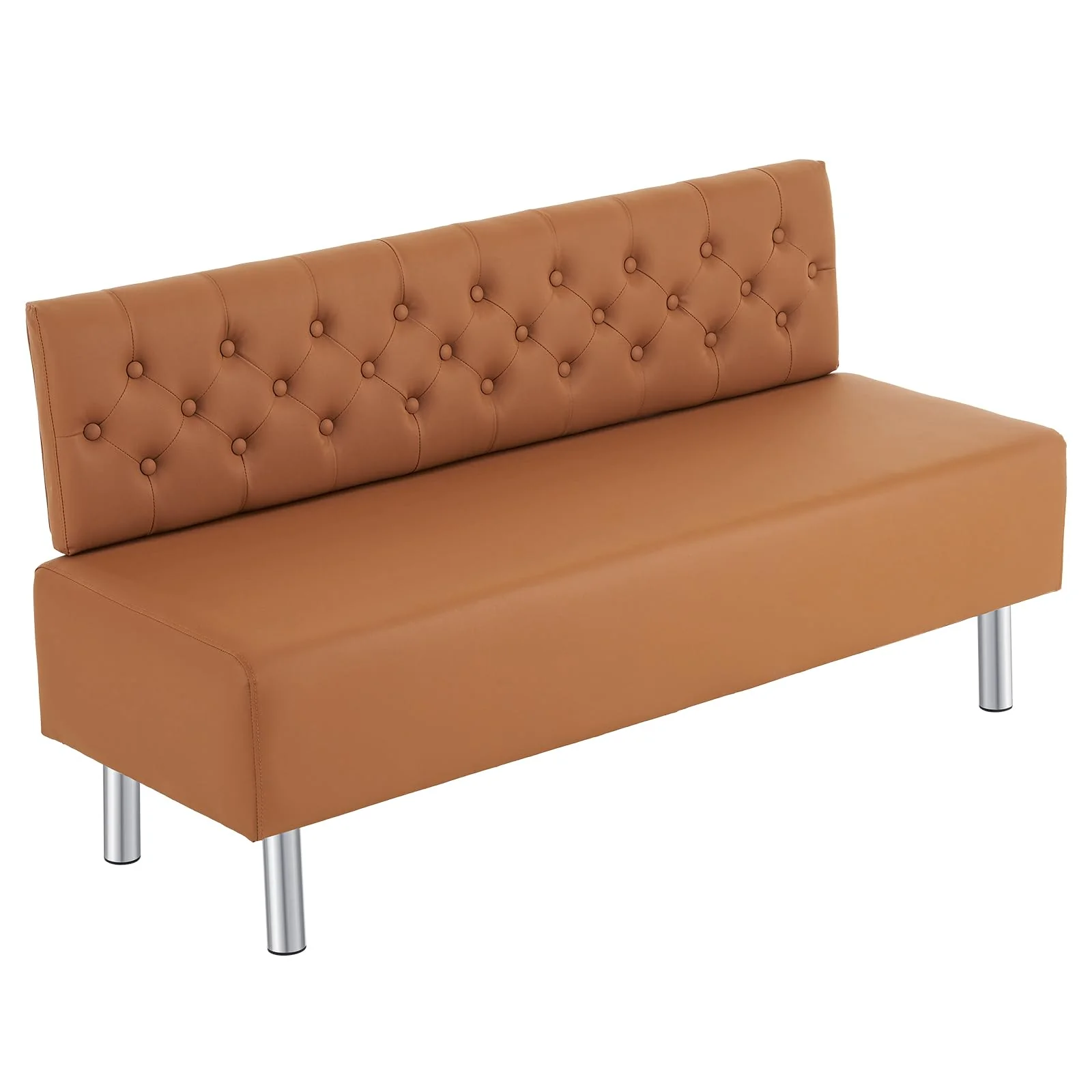 OmySalon WRB1501 58.6in Upholstered Waiting Room Reception Bench Chair with Button Tufted Backrest - Image 10