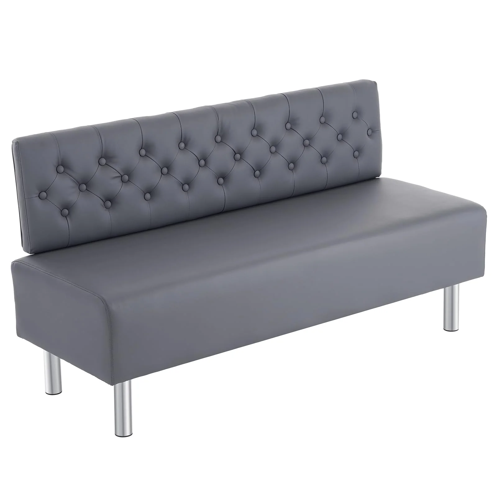 OmySalon WRB1501 58.6in Upholstered Waiting Room Reception Bench Chair with Button Tufted Backrest - Image 19