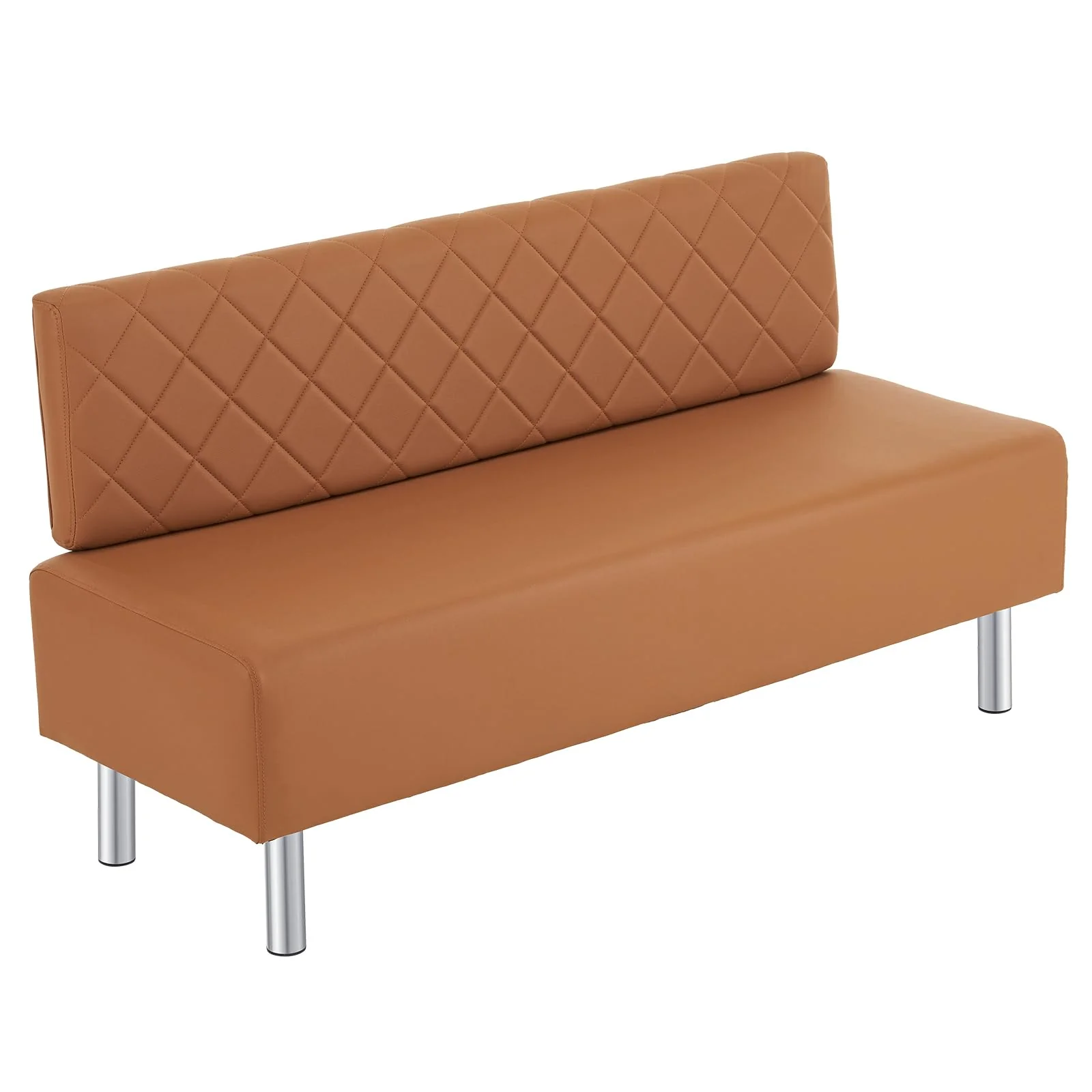 OmySalon WRB1502 58.6in Upholstered Waiting Room Reception Bench Chair with Diamond Quilted Backrest - Image 10