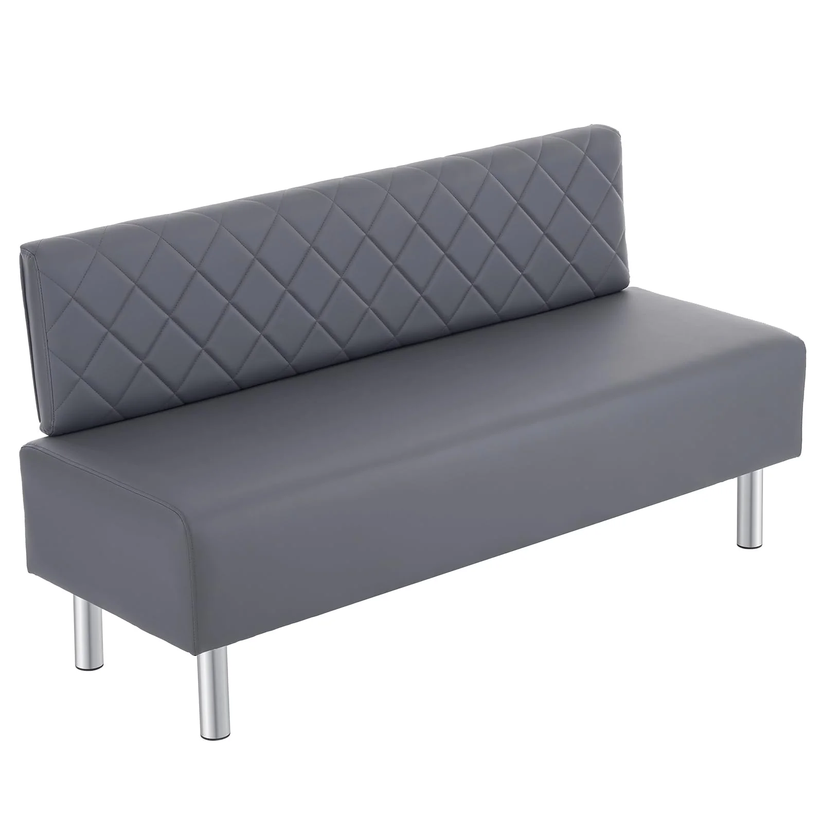 OmySalon WRB1502 58.6in Upholstered Waiting Room Reception Bench Chair with Diamond Quilted Backrest - Image 19