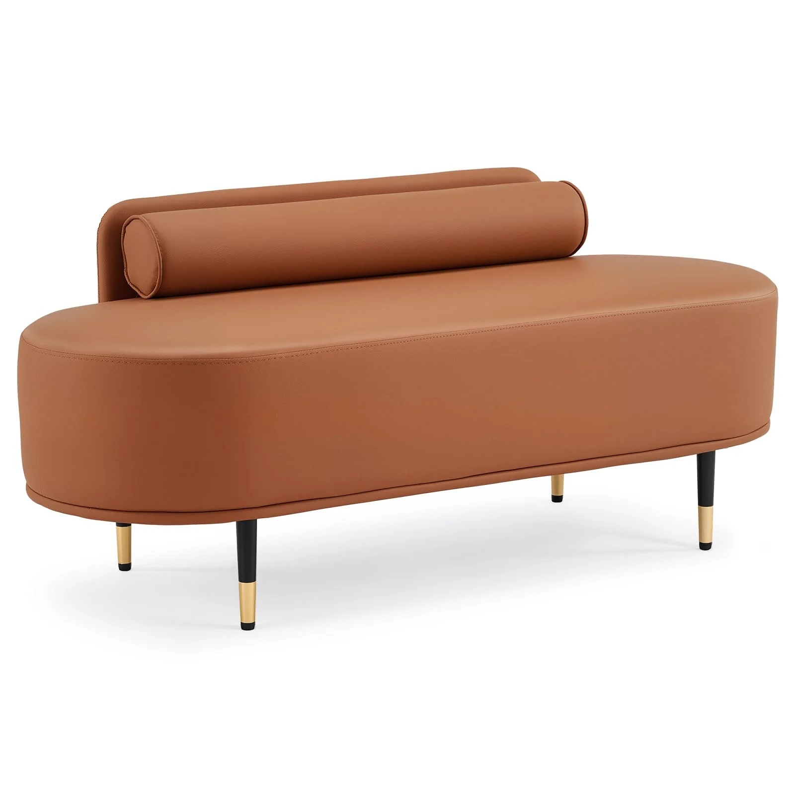 OmySalon WRB1601 53.5in Faux Leather Waiting Room Reception Bench Chair with Low Back - Image 9