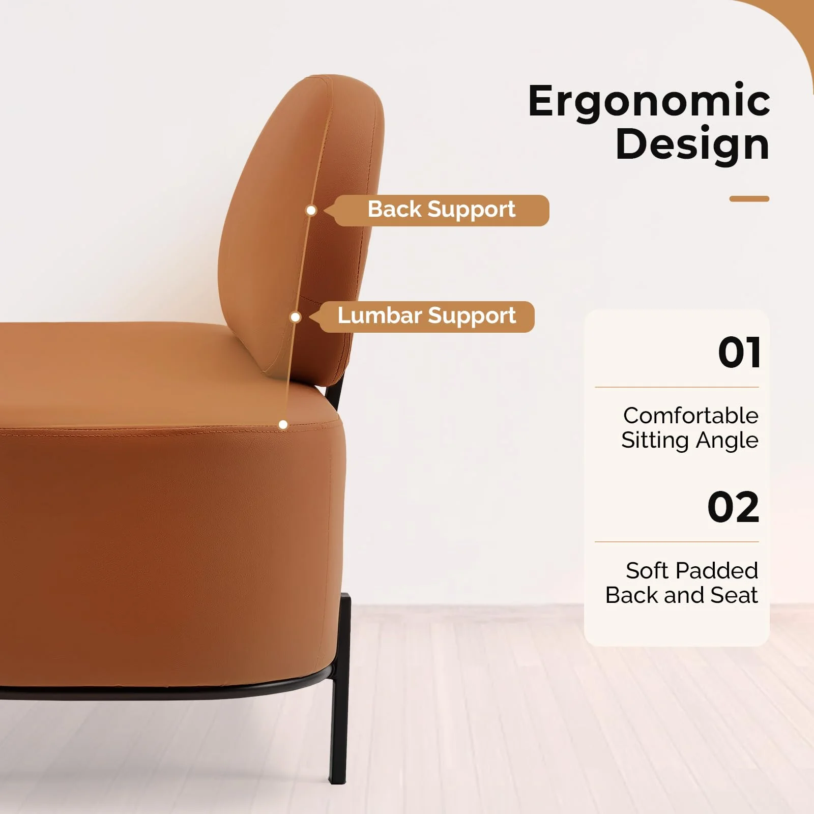 OmySalon WRB1801 55.1in Faux Leather Upholstered Waiting Room Reception Bench Chair with Backrest - Image 13