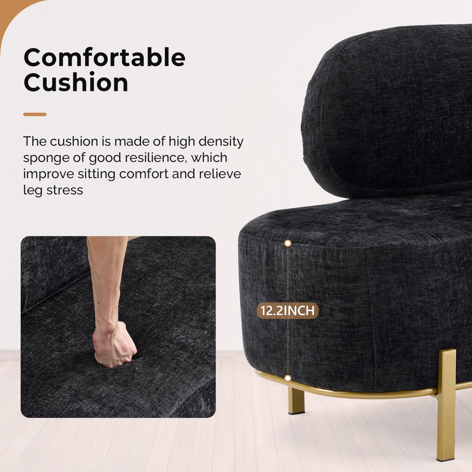 OmySalon WRB1801 55.1in Faux Leather Upholstered Waiting Room Reception Bench Chair with Backrest - Image 30