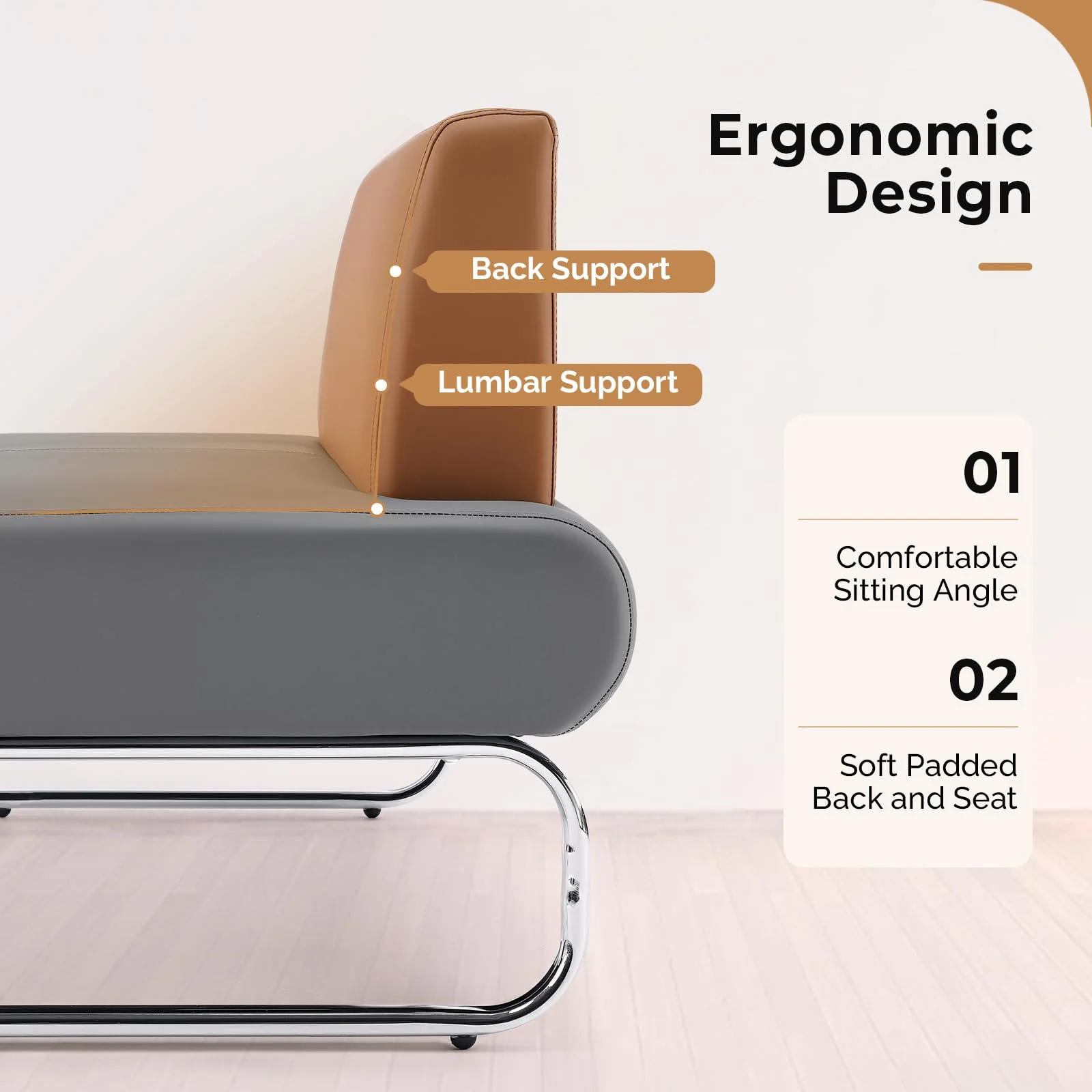 OmySalon WRB2001 Modern 59in Faux Leather Waiting Room Reception Bench Chair with Backrest - Image 18