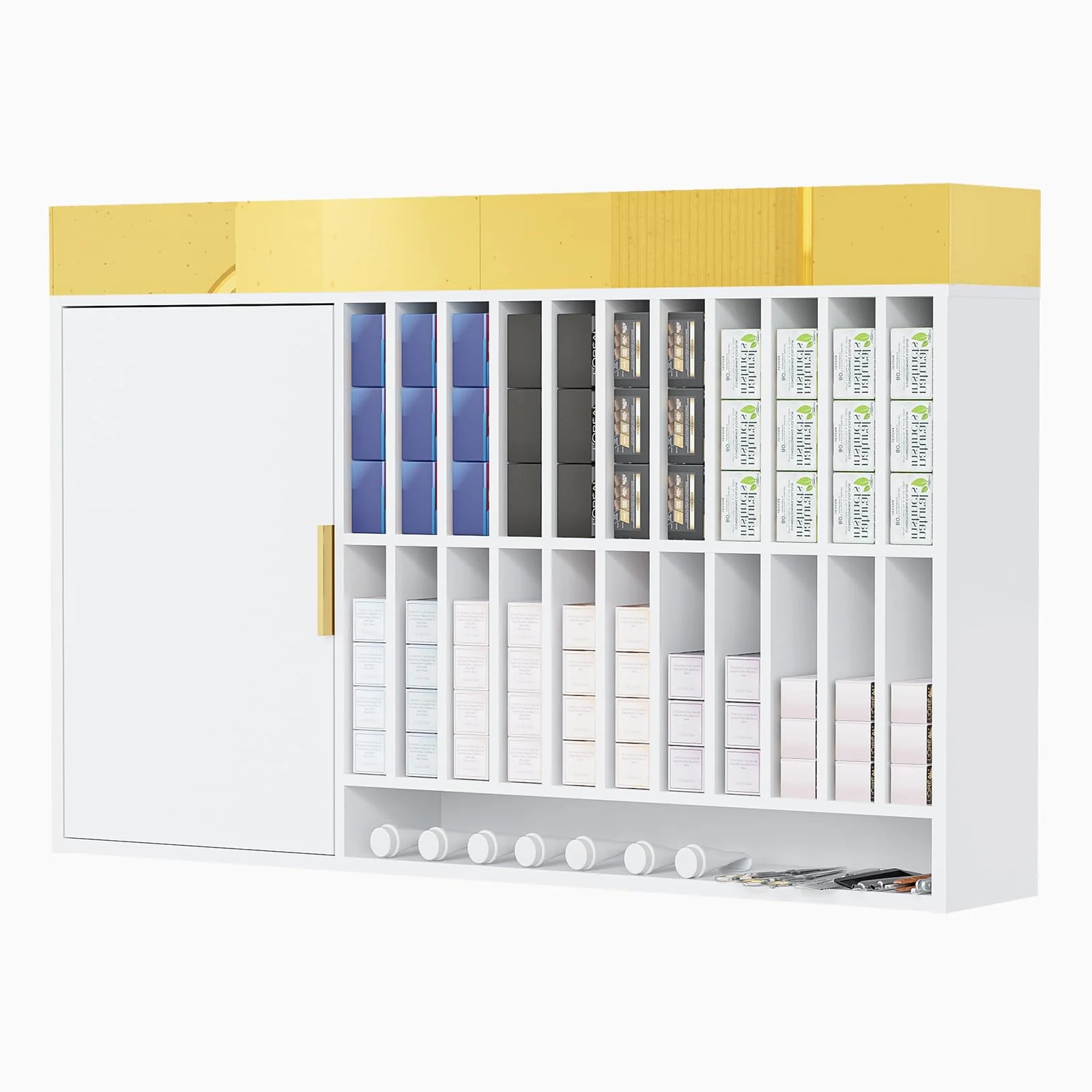 OmySalon WSCR Wall Mounted Hair Color Organizer Rack Cabinet Station - Image 16