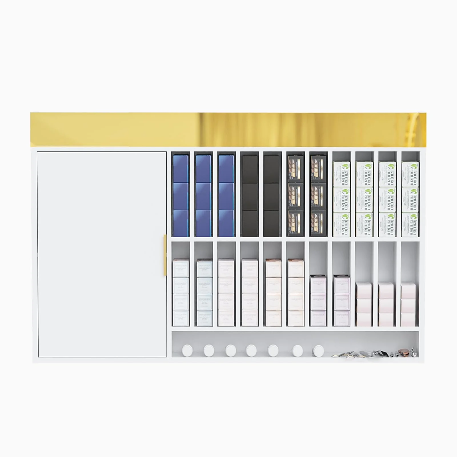 OmySalon WSCR Wall Mounted Hair Color Organizer Rack Cabinet Station - Image 20