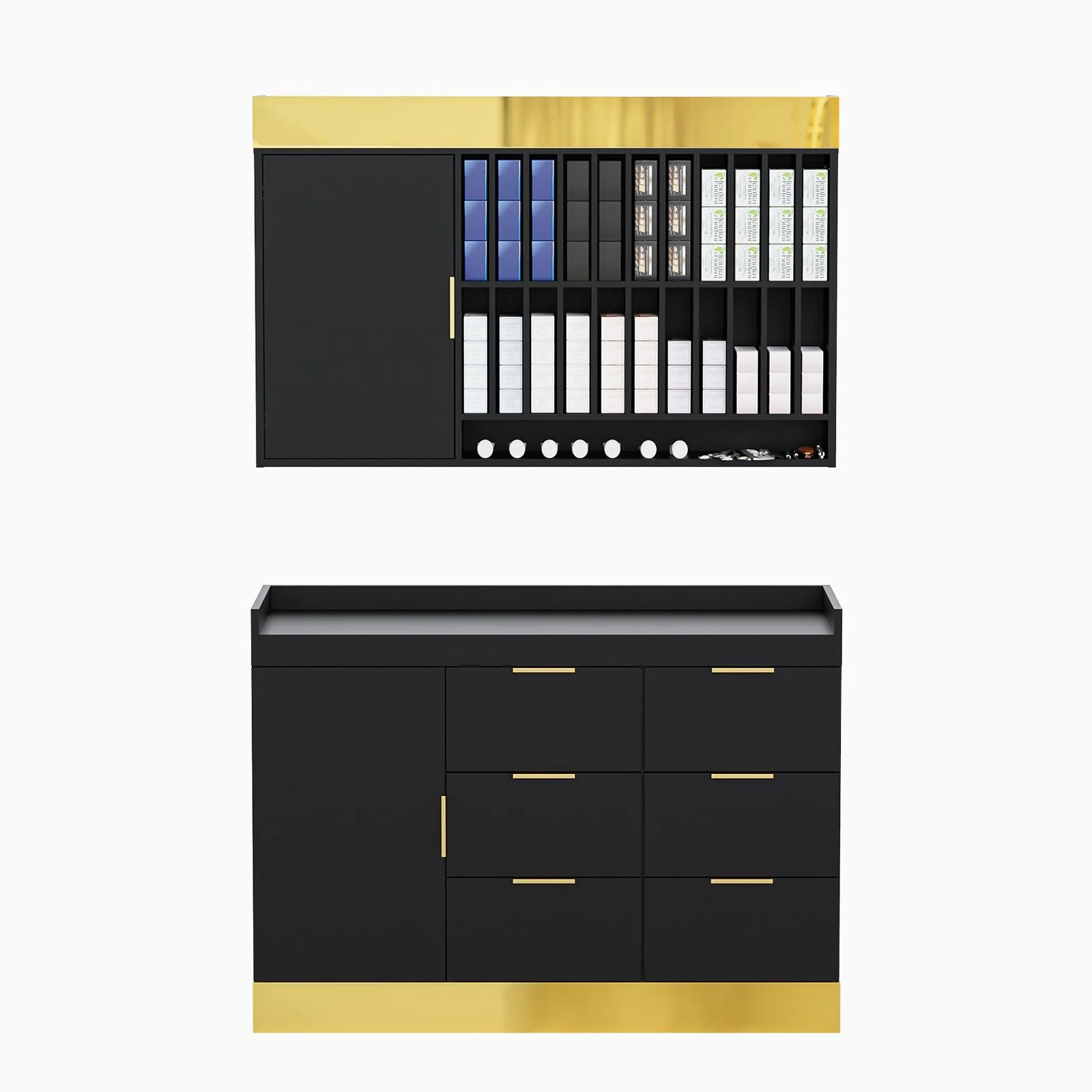 OmySalon WSCR Wall Mounted Hair Color Organizer Rack Cabinet Station - Image 3