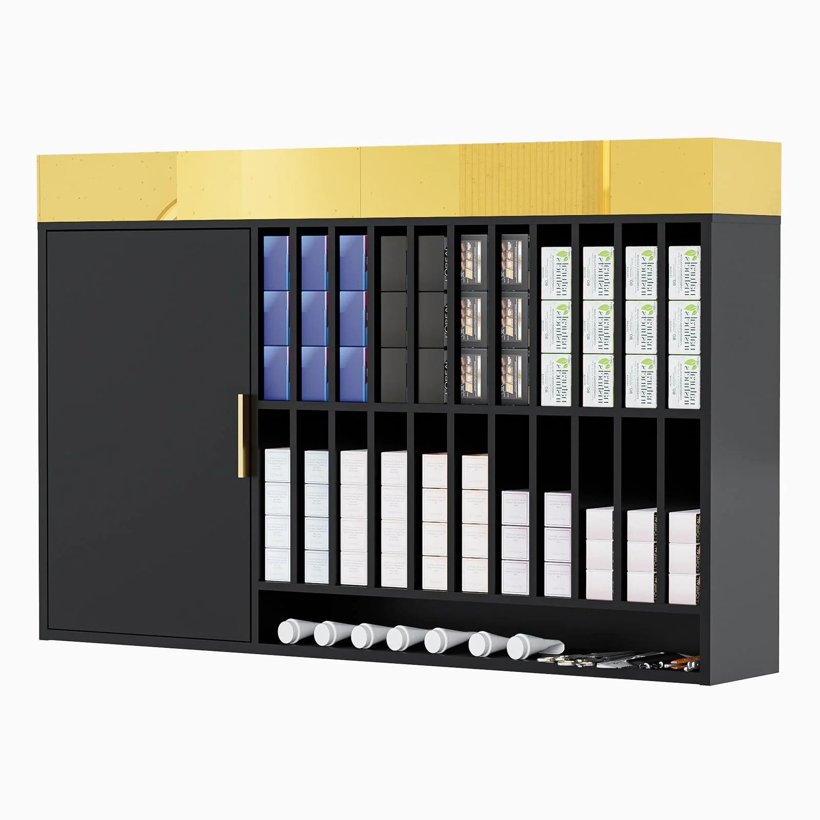 OmySalon WSCR Wall Mounted Hair Color Organizer Rack Cabinet Station - Image 9