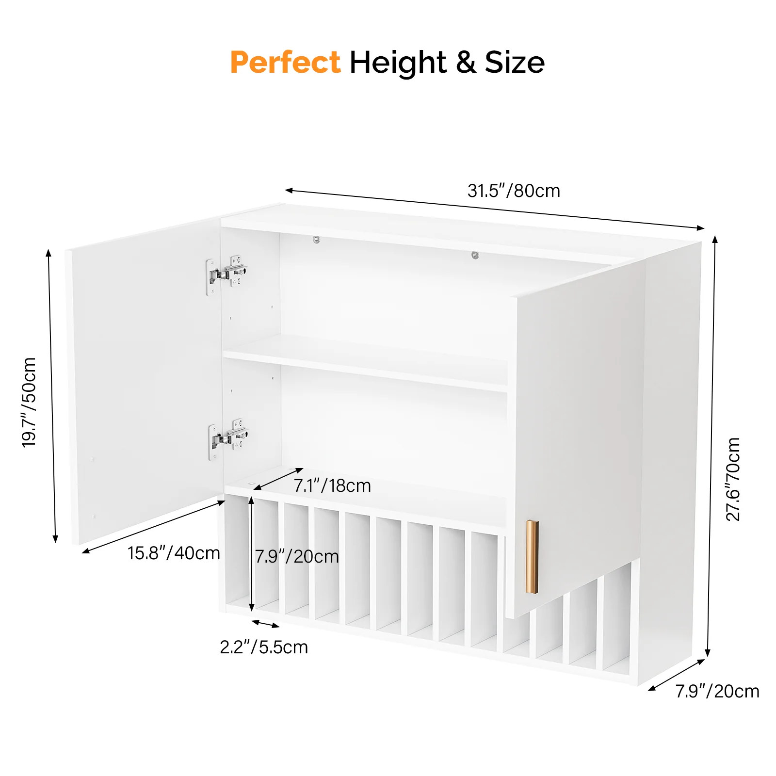 OmySalon WSCRT Wall Mounted Hair Color Organizer Rack Cabinet Station - Image 11