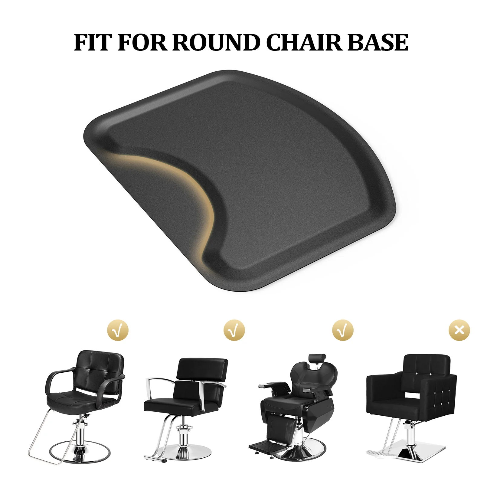 Omysalon Salon Floor Mat Anti Fatigue Barber Chair Mats for Round Base 1/2in Thick - Image 13