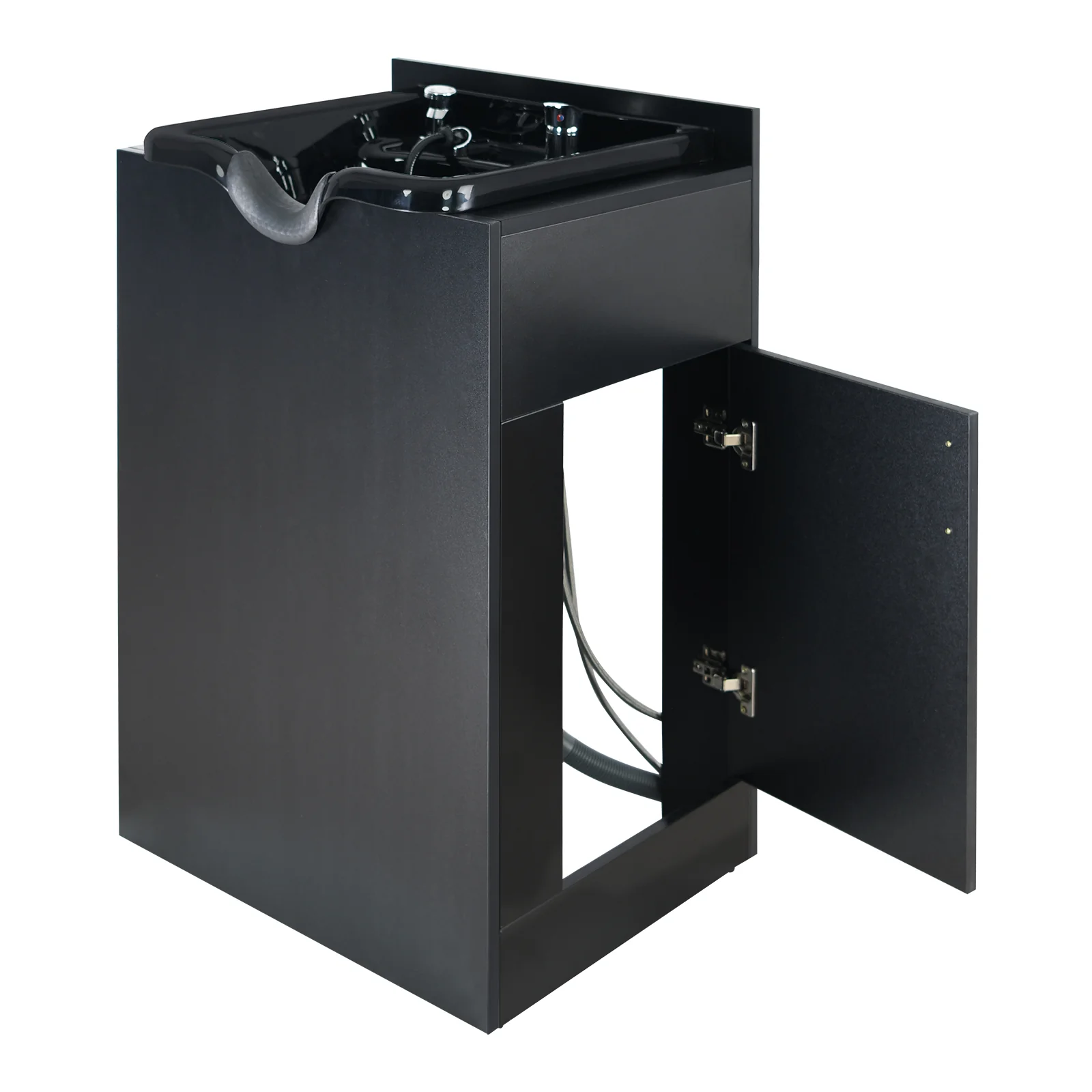 Omysalon Salon Wet Cabinet Station with Shampoo Bowl & Sprayer Faucet - Image 4