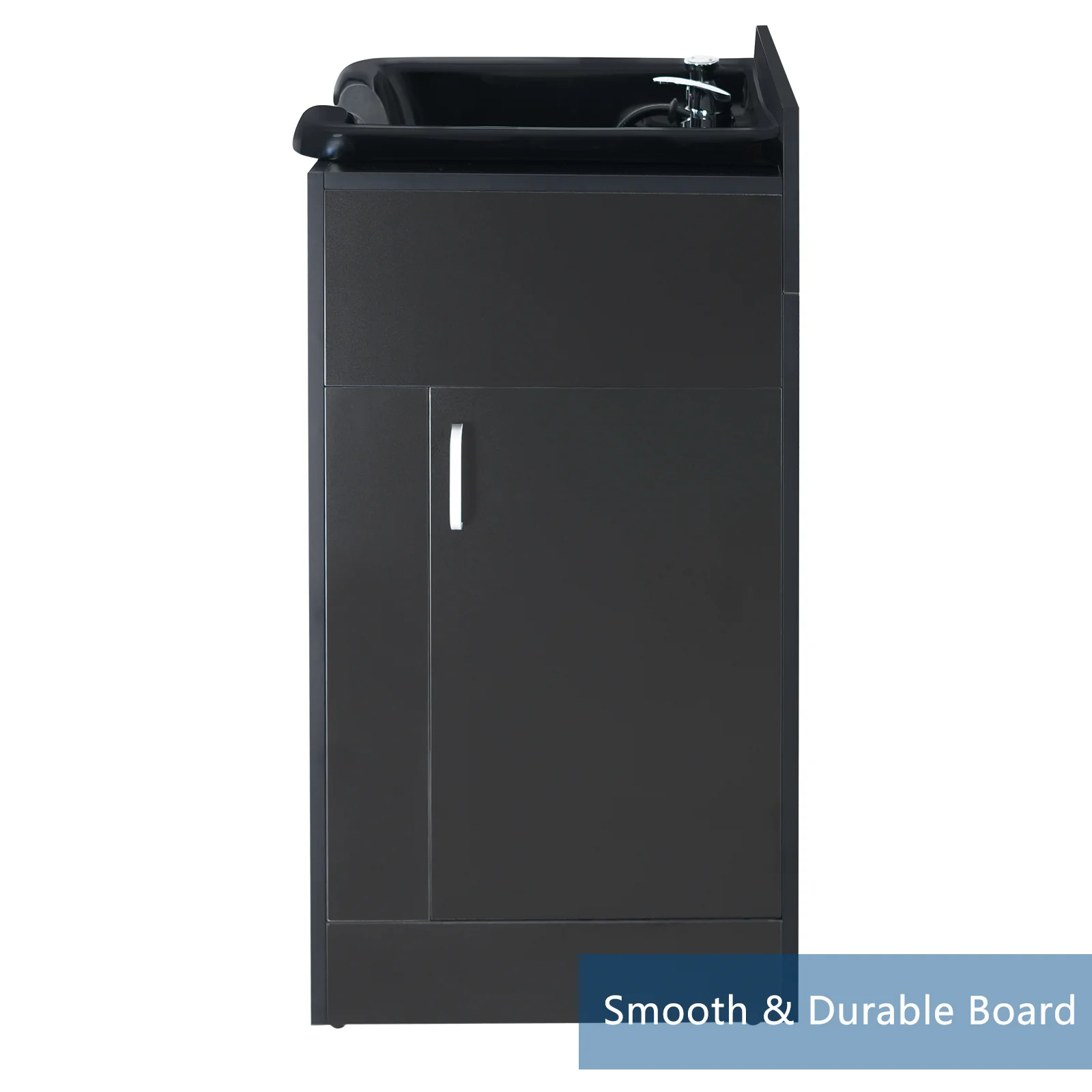 Omysalon Salon Wet Cabinet Station with Shampoo Bowl & Sprayer Faucet - Image 5
